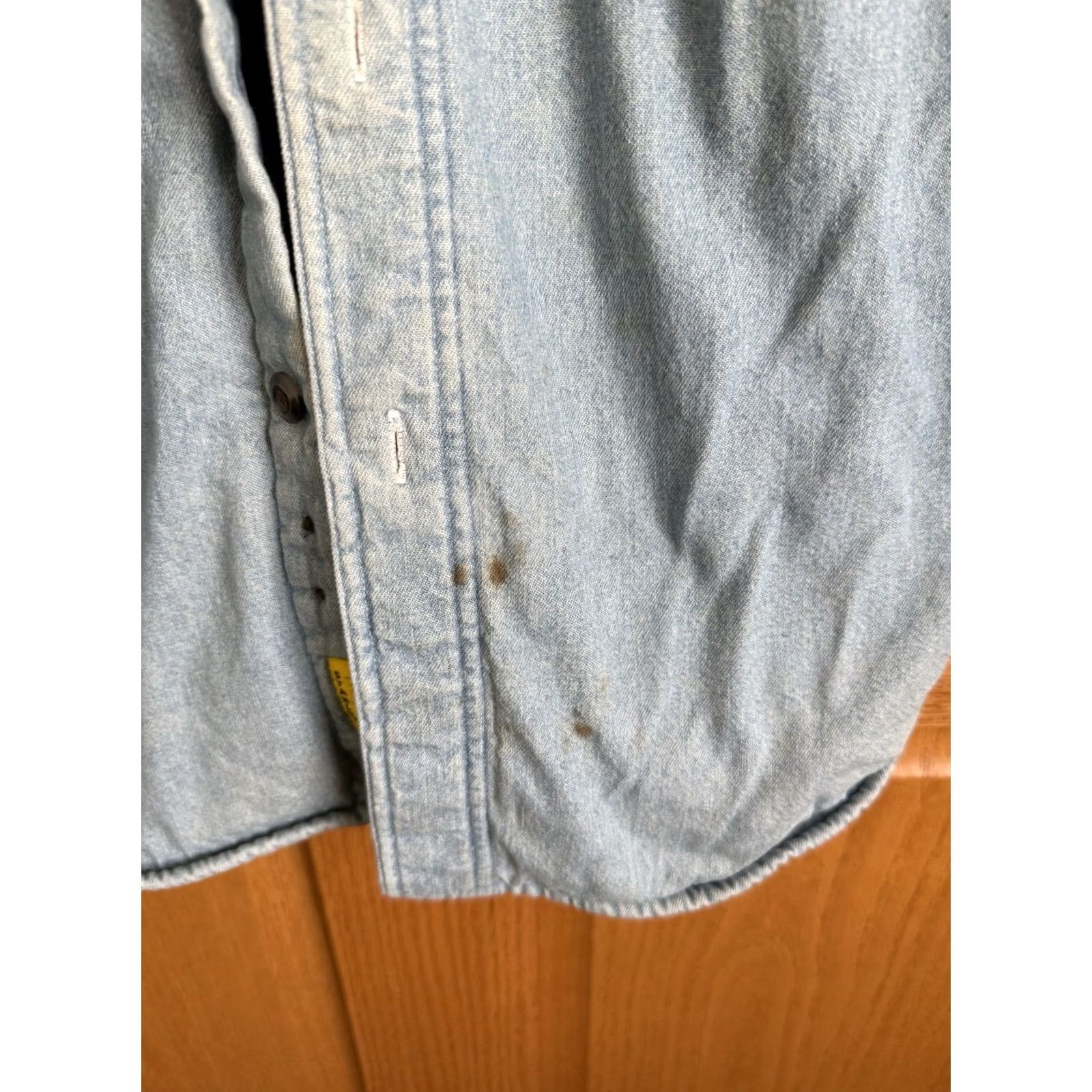 Vintage VINTAGE Stanley Denim Jacket Mens M Flannel Lined Jean Shacket Chore Size US 31 - 3 Thumbnail