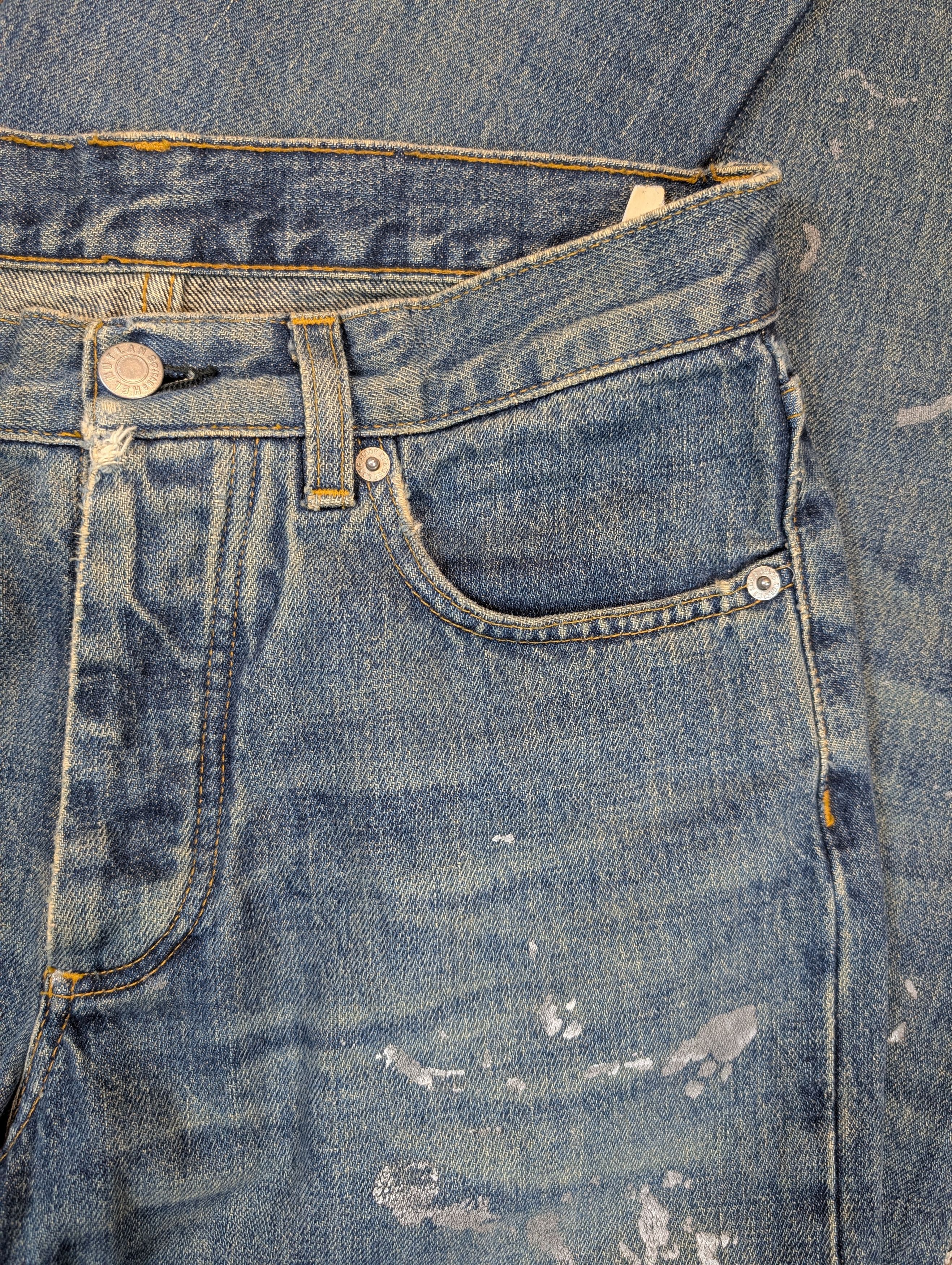 Helmut Lang Helmut Lang OG 1999 Silver Paint Splatter Painter Denim Size US 28 / EU 44 - 5 Thumbnail