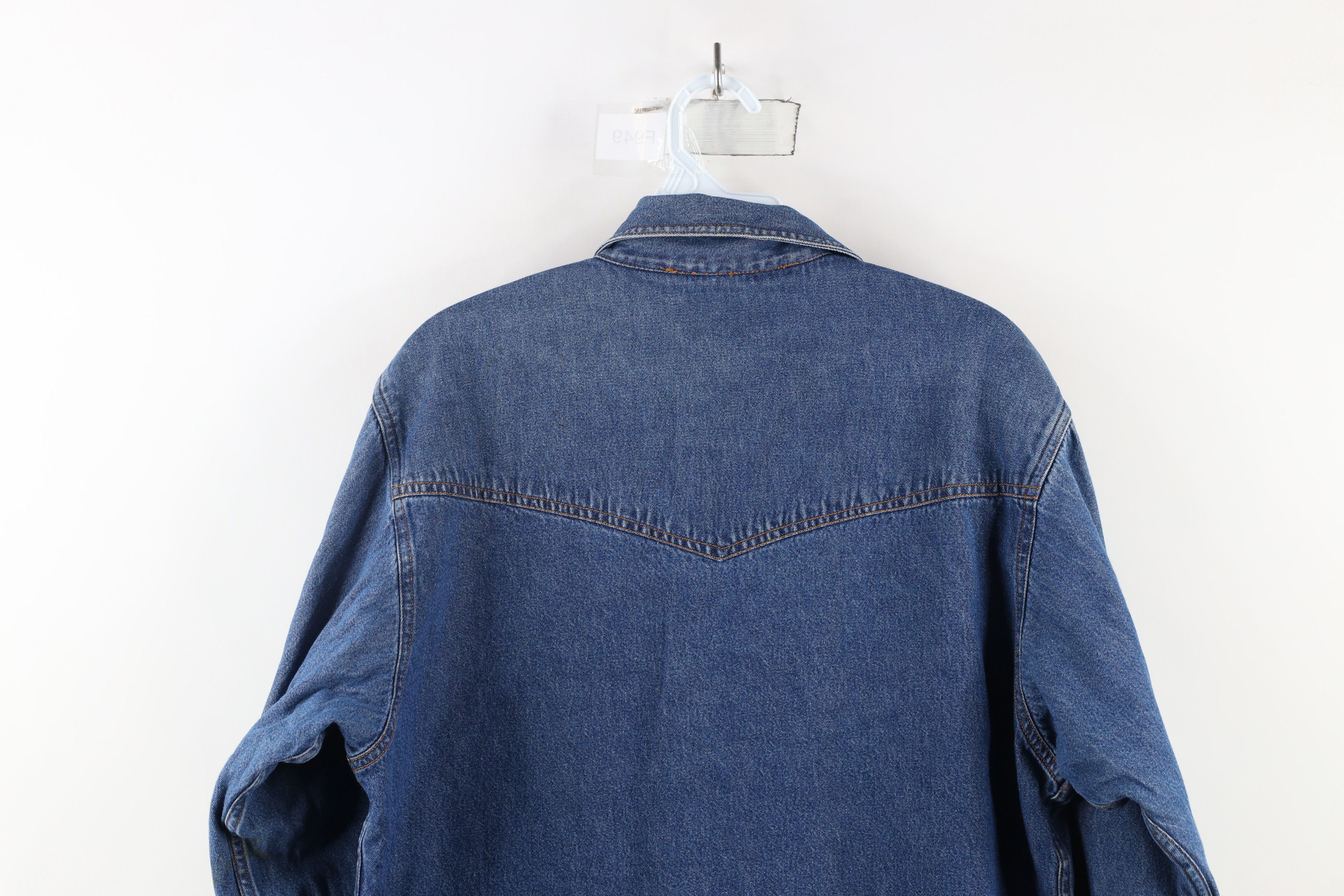 Vintage Vintage 90s Streetwear Denim Button Shirt Jacket Shacket Size US M / EU 48-50 / 2 - 14 Thumbnail