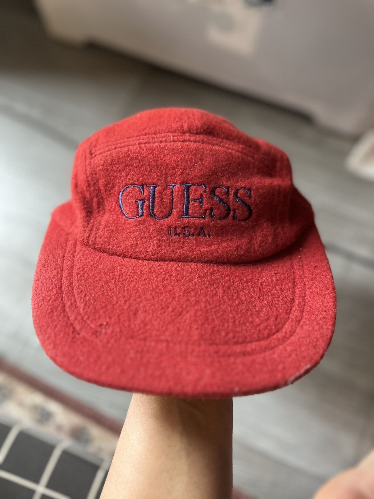 Guess 90s Guess Strap Back Cap Wool Size ONE SIZE - 3 Thumbnail