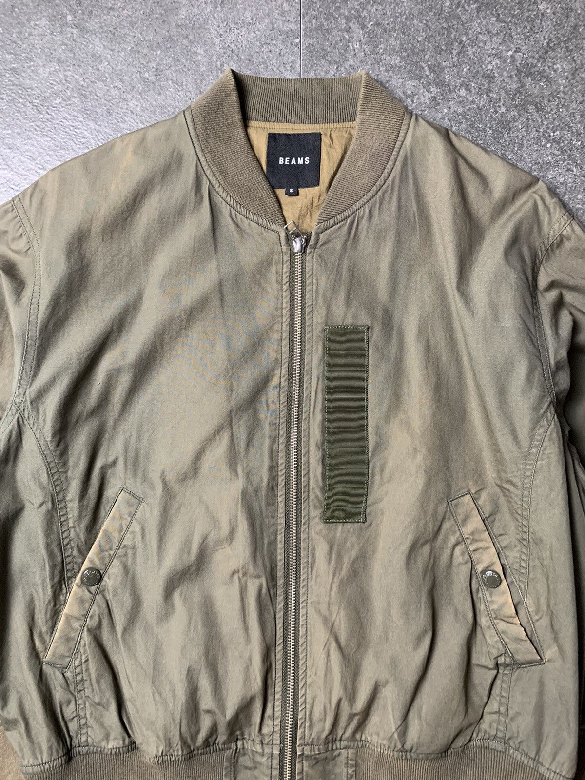 Beams Plus 2000s Beams Faded Military Bomber Jacket Size US M / EU 48-50 / 2 - 3 Thumbnail