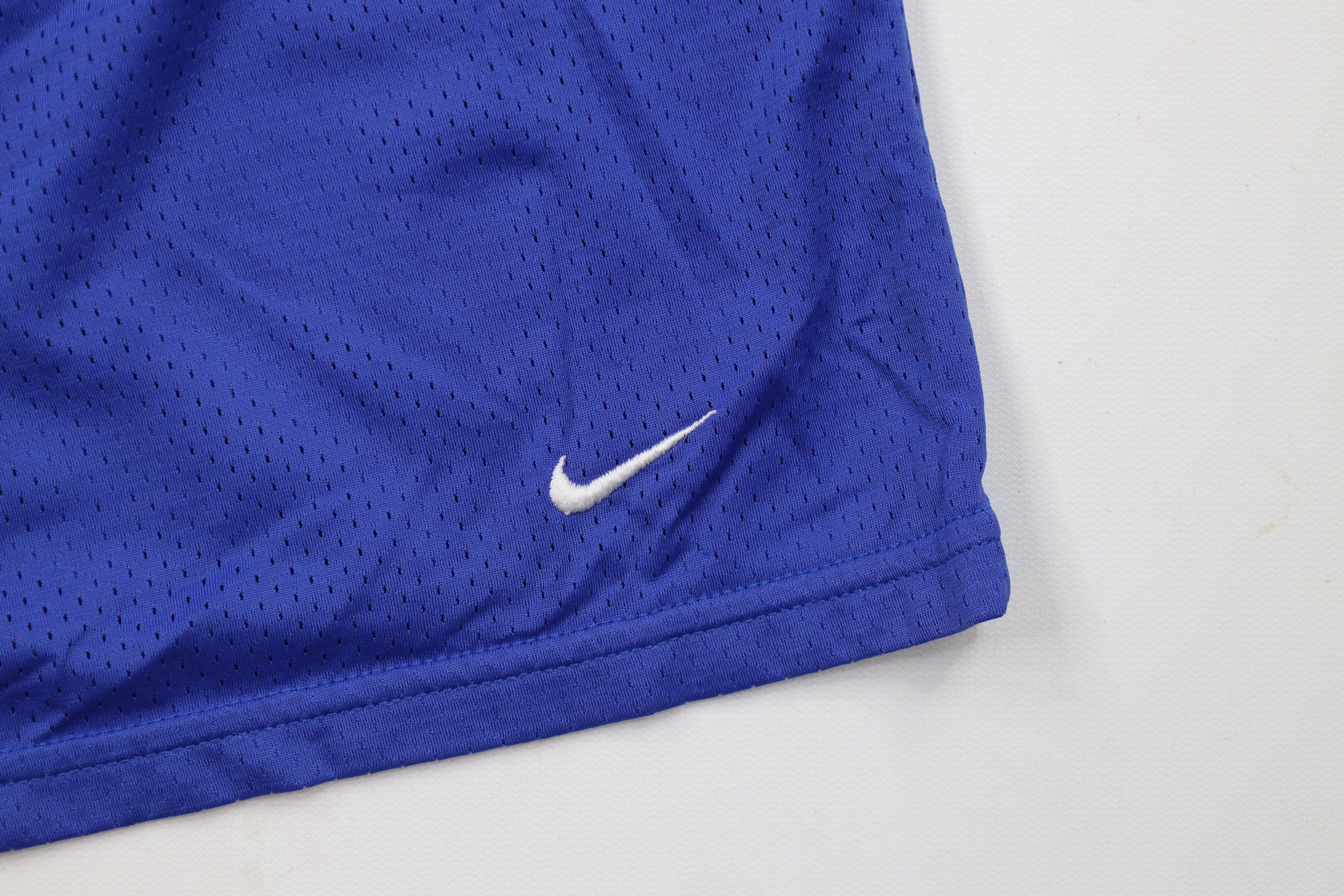 Nike × Vintage Vintage Y2K Nike Swoosh Above Knee Mesh Shorts Royal Blue Size US 36 / EU 52 - 5 Thumbnail