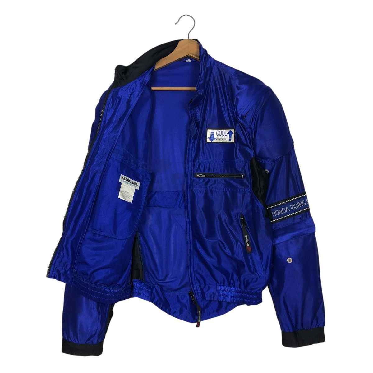 Honda 🔥VINTAGE RACING BOMBER BIKER JACKET HONDA BIG LOGO Size US L / EU 52-54 / 3 - 14 Thumbnail