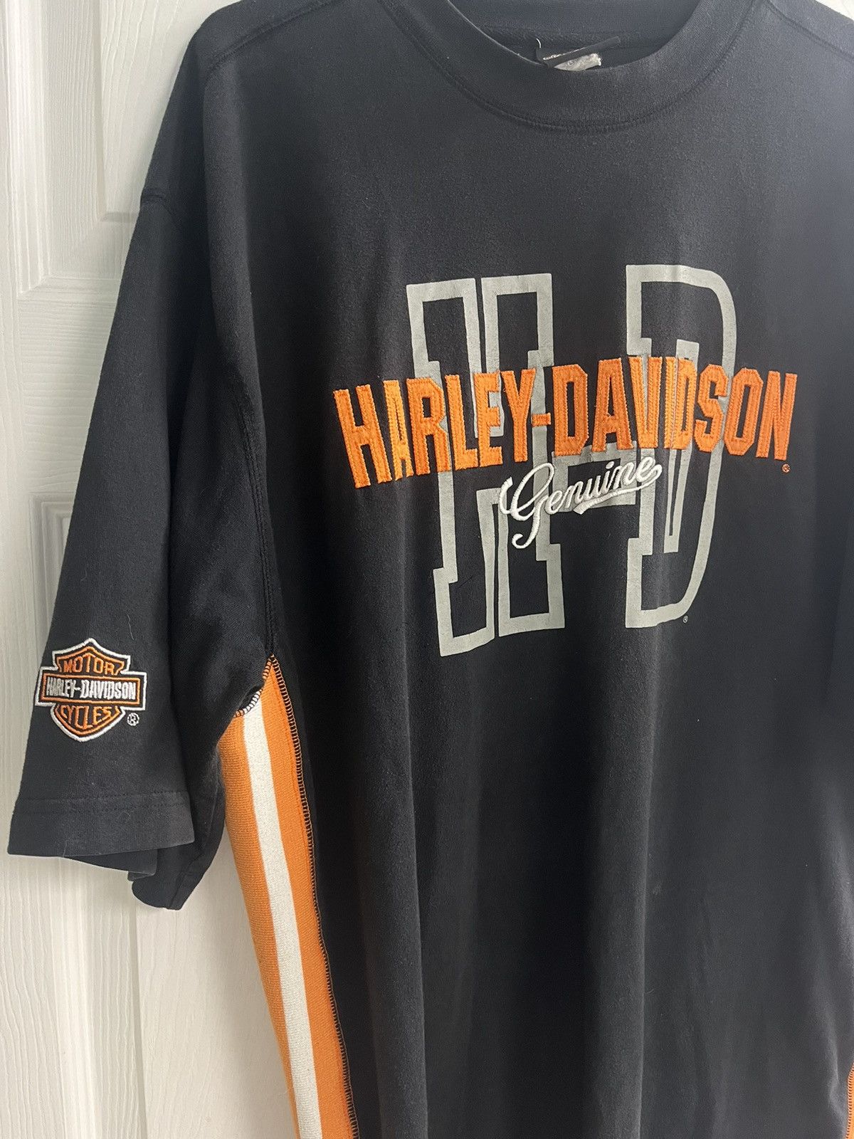 Harley Davidson Vintage Harley Davidson Embroidered w Side Stripe Tshirt Size US XXL / EU 58 / 5 - 2 Thumbnail