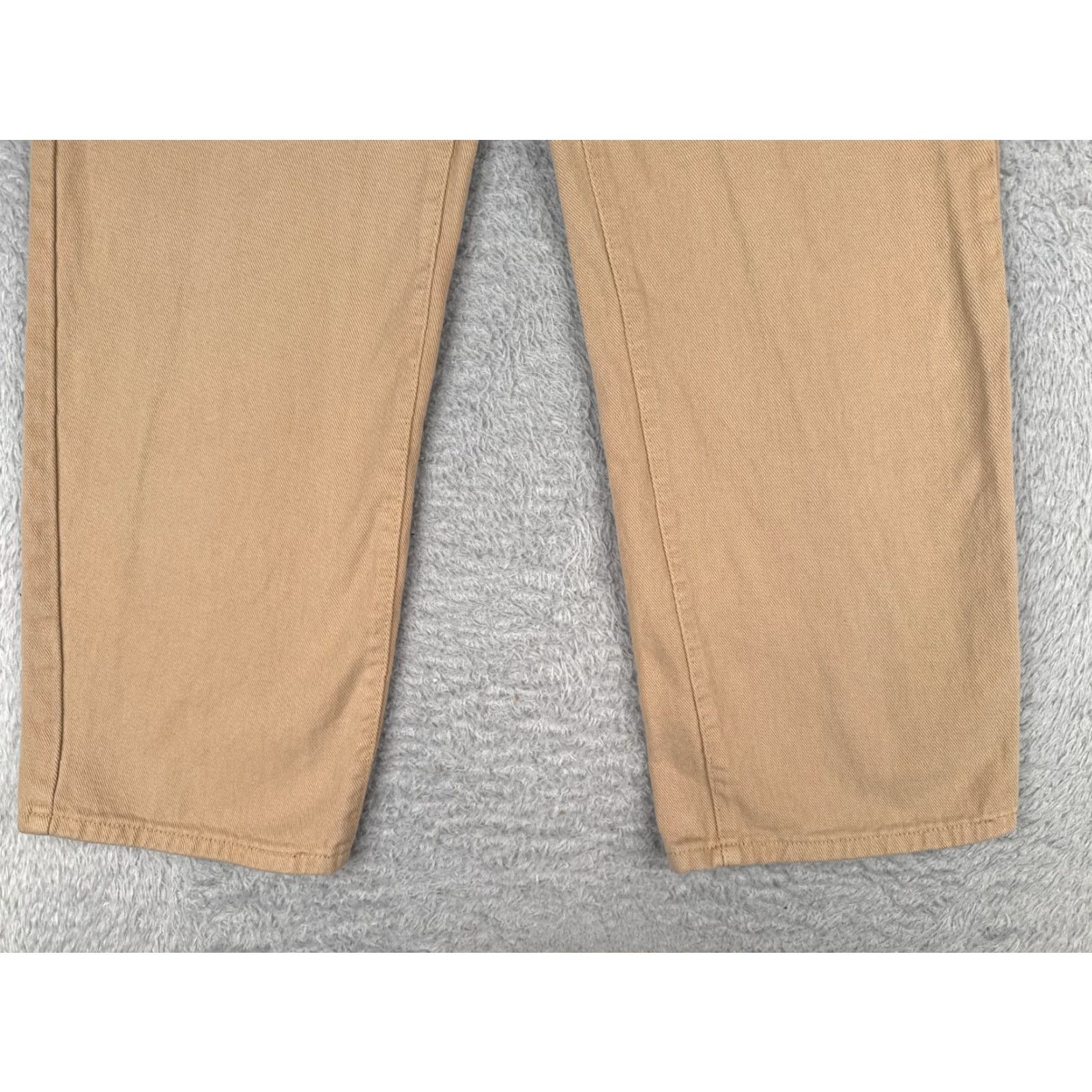 Vintage Women's Beige Denim Wide Leg Jeans Adult Medium 26 High Rise 26x27 Stretch Pockets 100% Cotton Size 26" / US 2 / IT 38 - 2 Thumbnail