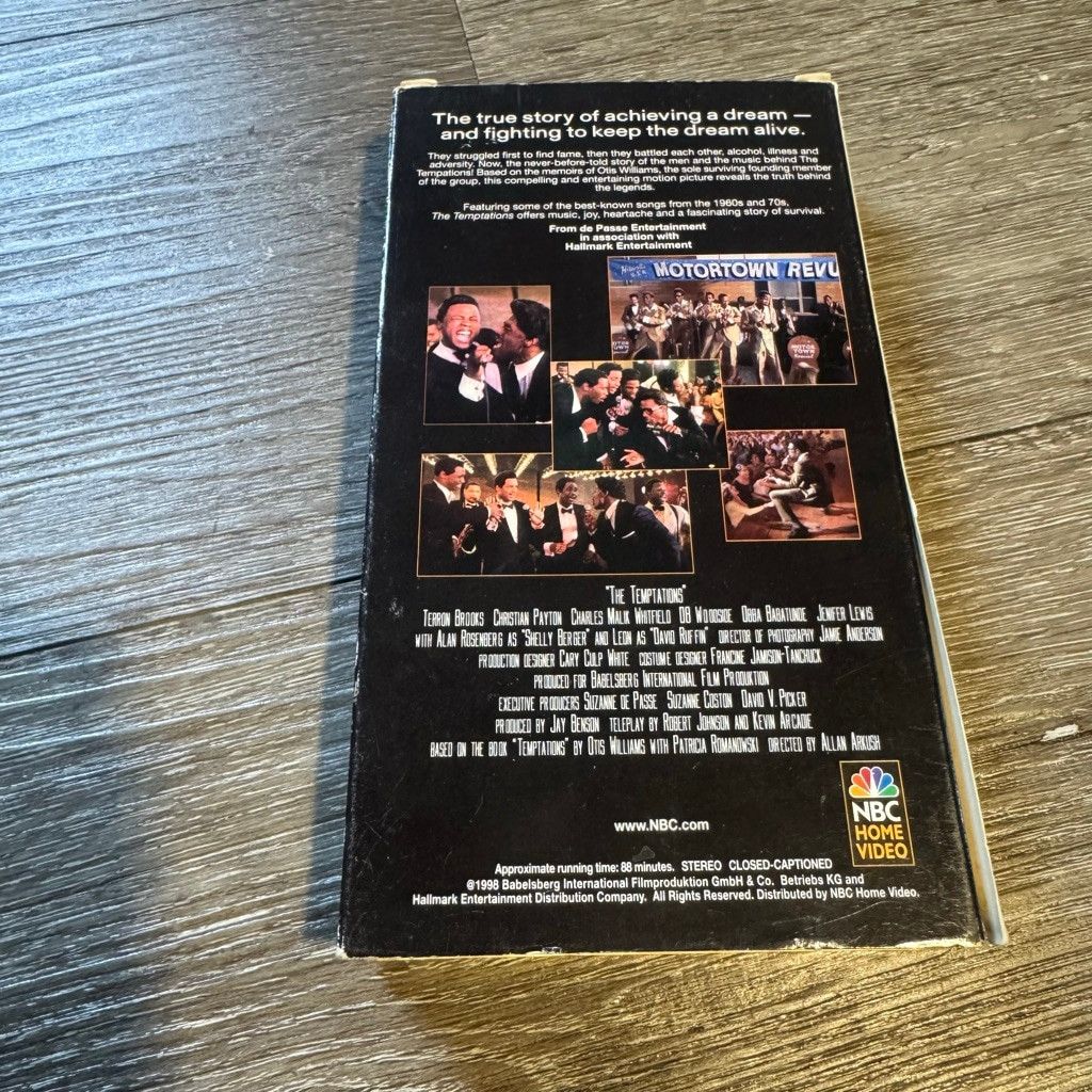 Vintage 1998 The Temptations NBC Home Video Part Two VHS Black Purpl Size ONE SIZE - 6 Thumbnail