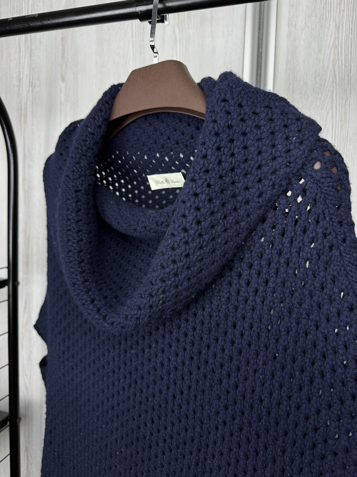 Other Della Ciana open knit poncho wool cashmere silk sweater Size M / US 6-8 / IT 42-44 - 4 Thumbnail