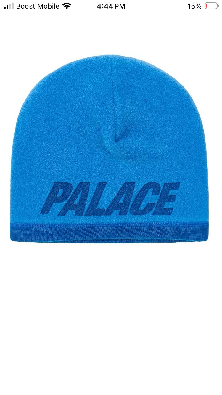 Palace Palace Polartec Reverso Nein Cuff Beanie Blue Size ONE SIZE - 5 Thumbnail