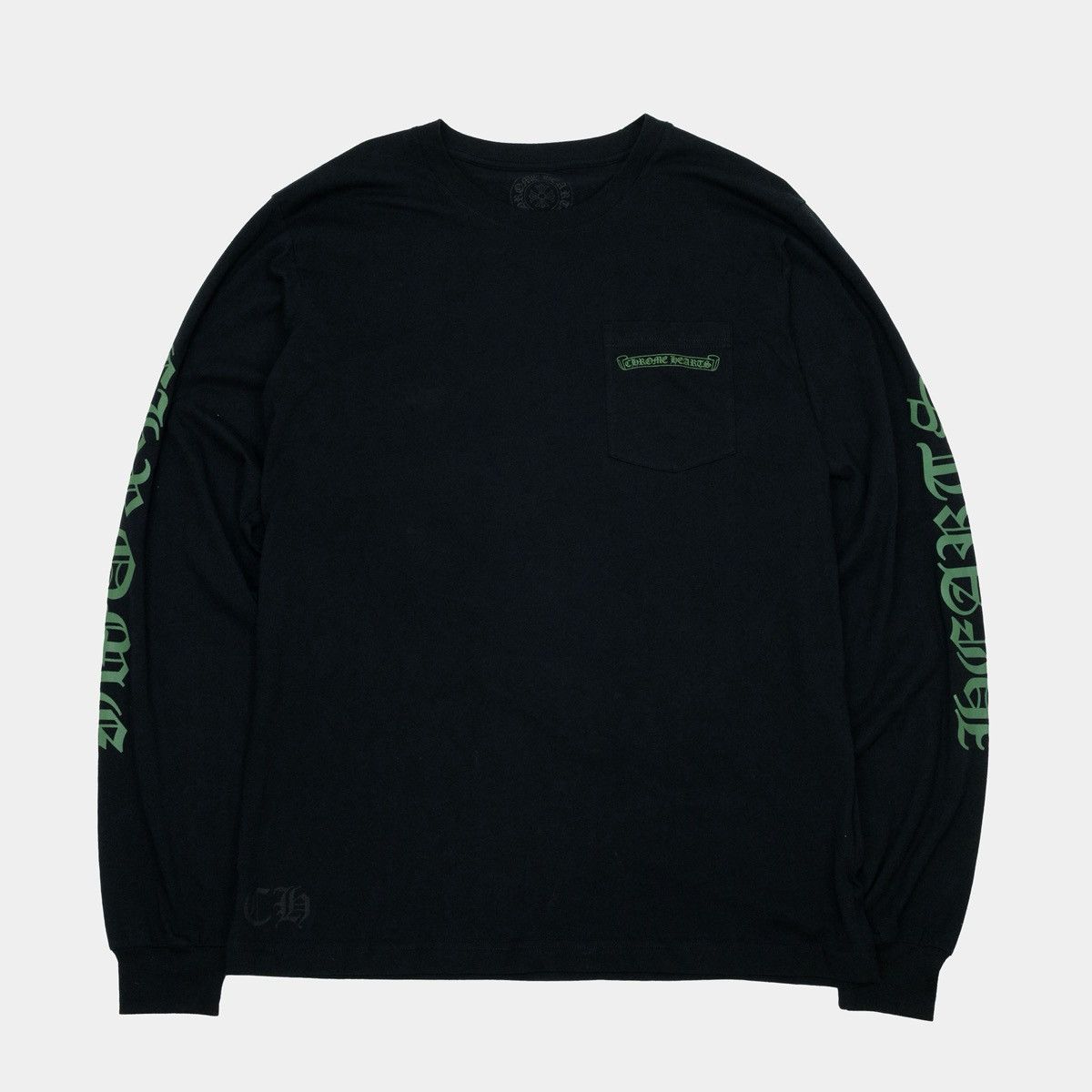 【Chrome Hearts】Cemetery Cross Long Sleeve★長袖 Chrome Hearts Tonal Scroll Label Cemetery Cross Long Sleeve
