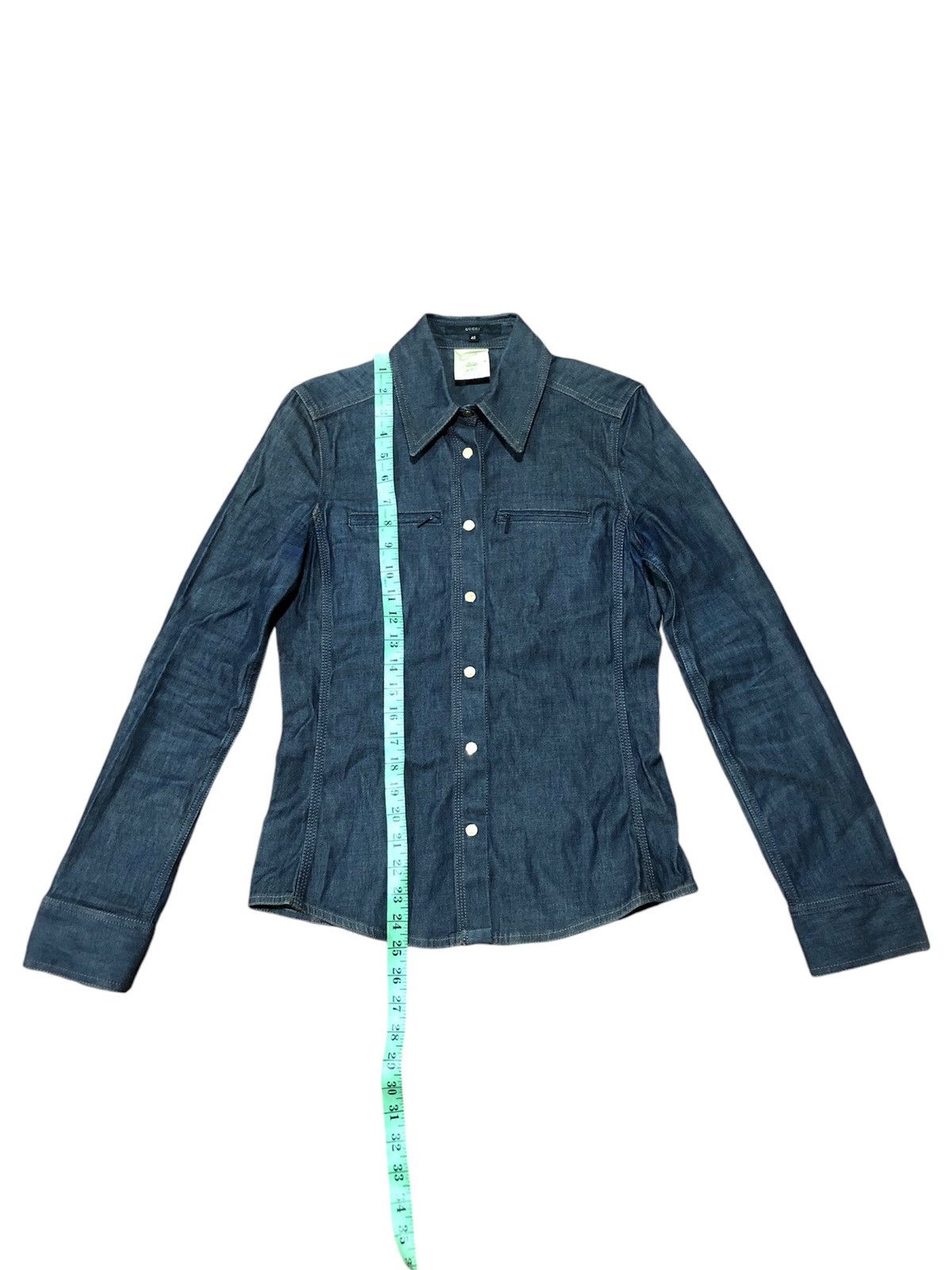 Gucci × Vintage Vintage Gucci Denim Shirt By Zamasport Size S / US 4 / IT 40 - 12 Thumbnail