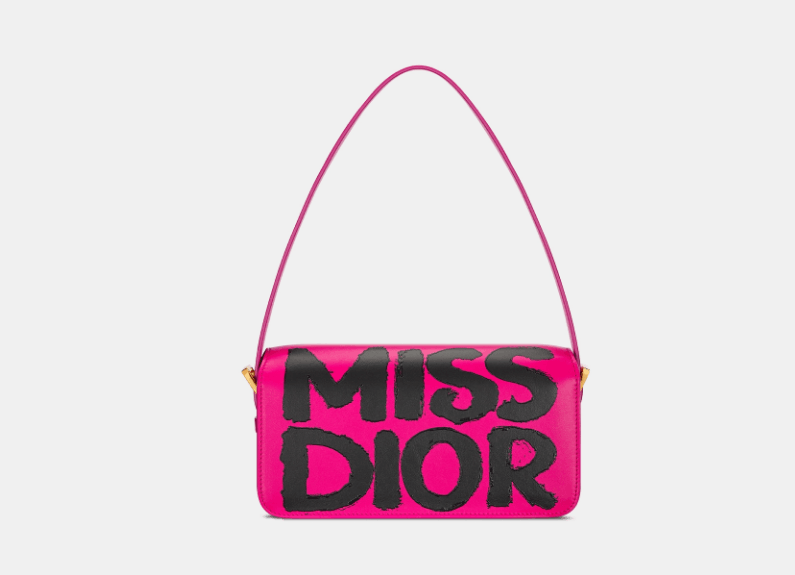 Dior o1w1db11125 M2610U Size : OS / Flap Bag in Fuchsia/Black Size ONE SIZE - 5 Thumbnail