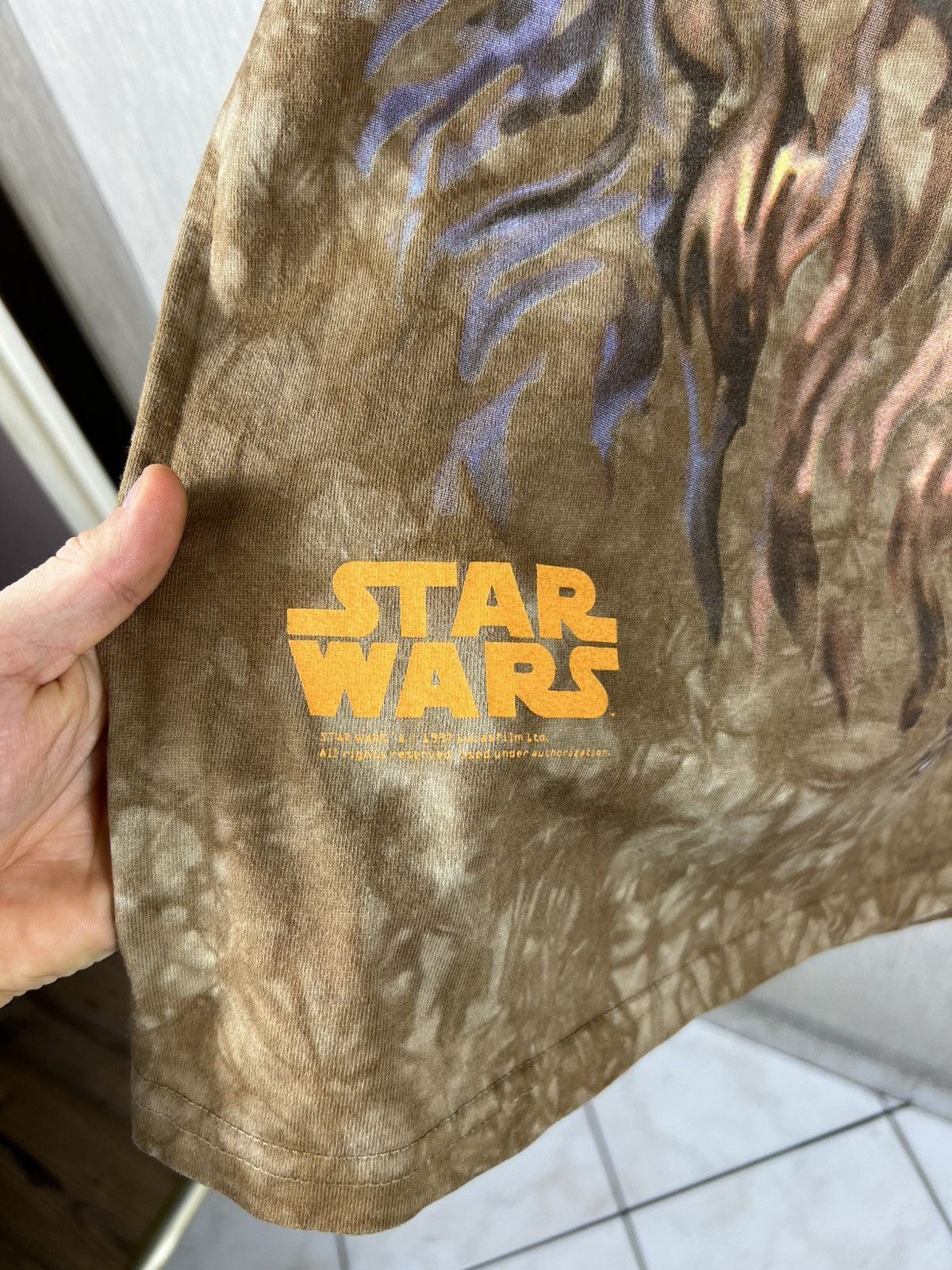 Liquid Blue Vintage 90s Liquid Blue Star Wars Chewbacca tie dye t-shirt Size US L / EU 52-54 / 3 - 14 Thumbnail
