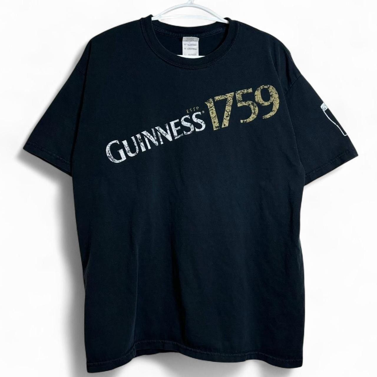 Gildan × Vintage Vintage Style Guinness 1759 Faded Black Blue Graphic Tee Size US L / EU 52-54 / 3 - 1 Thumbnail