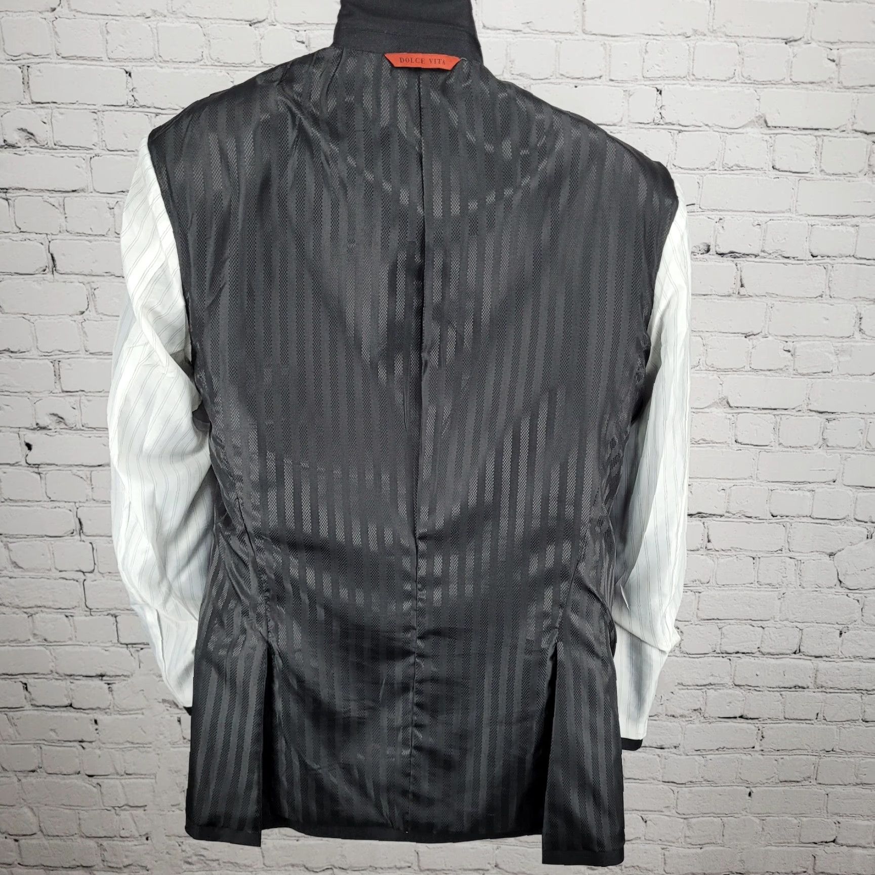 Dolce Vita Dolce Vita Blazer Men 2 Button Notch Double Vented Black 40R Blazer Sport Coat Regular Fit Size 40R - 6 Thumbnail