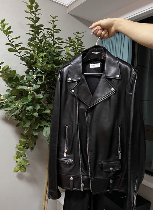 Saint laurent trapper outlet jacket