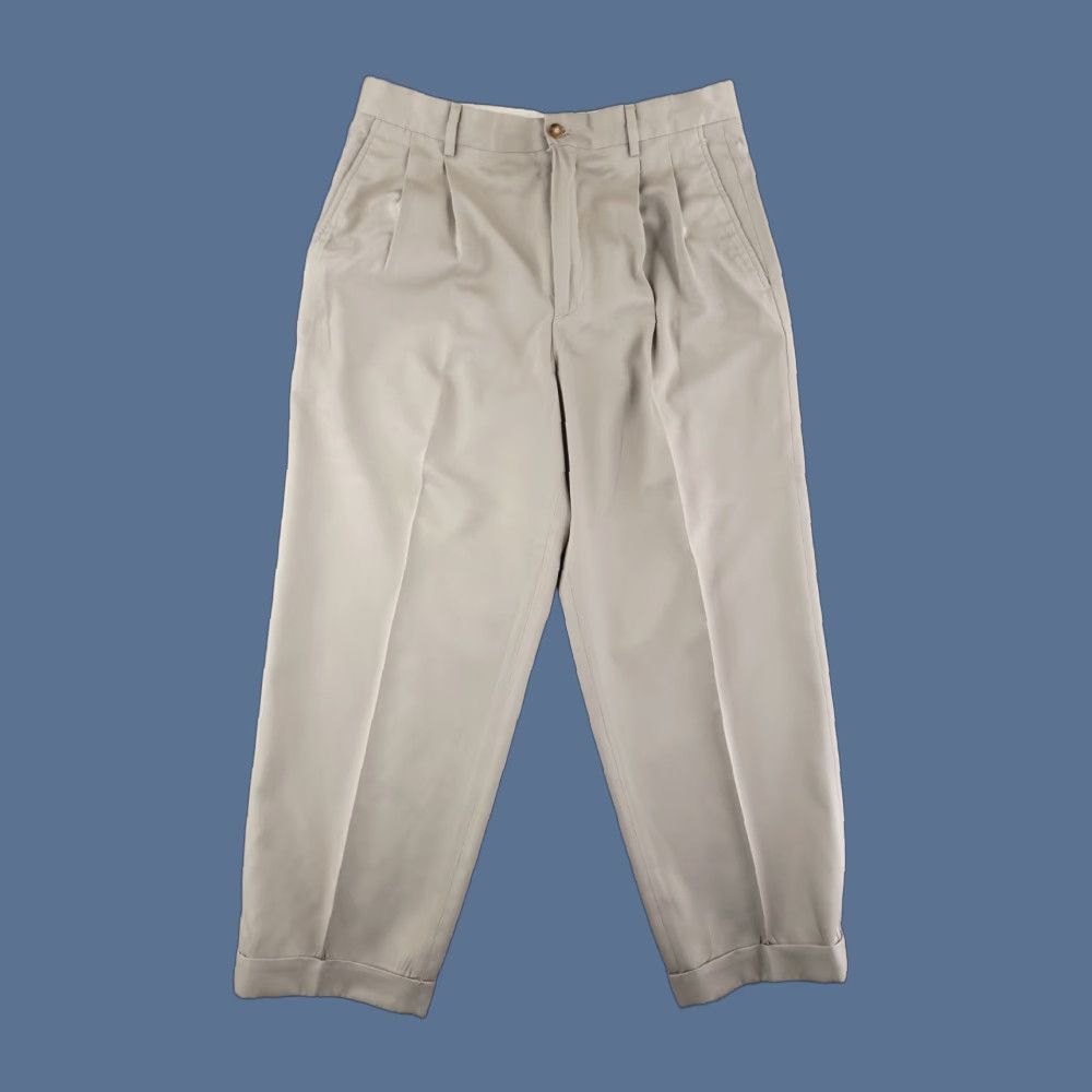 Liz Claiborne Claiborne Pants Mens 34x27 Dress Khaki Beige Pleated Straight Regular Size US 34 / EU 50 - 1 Thumbnail
