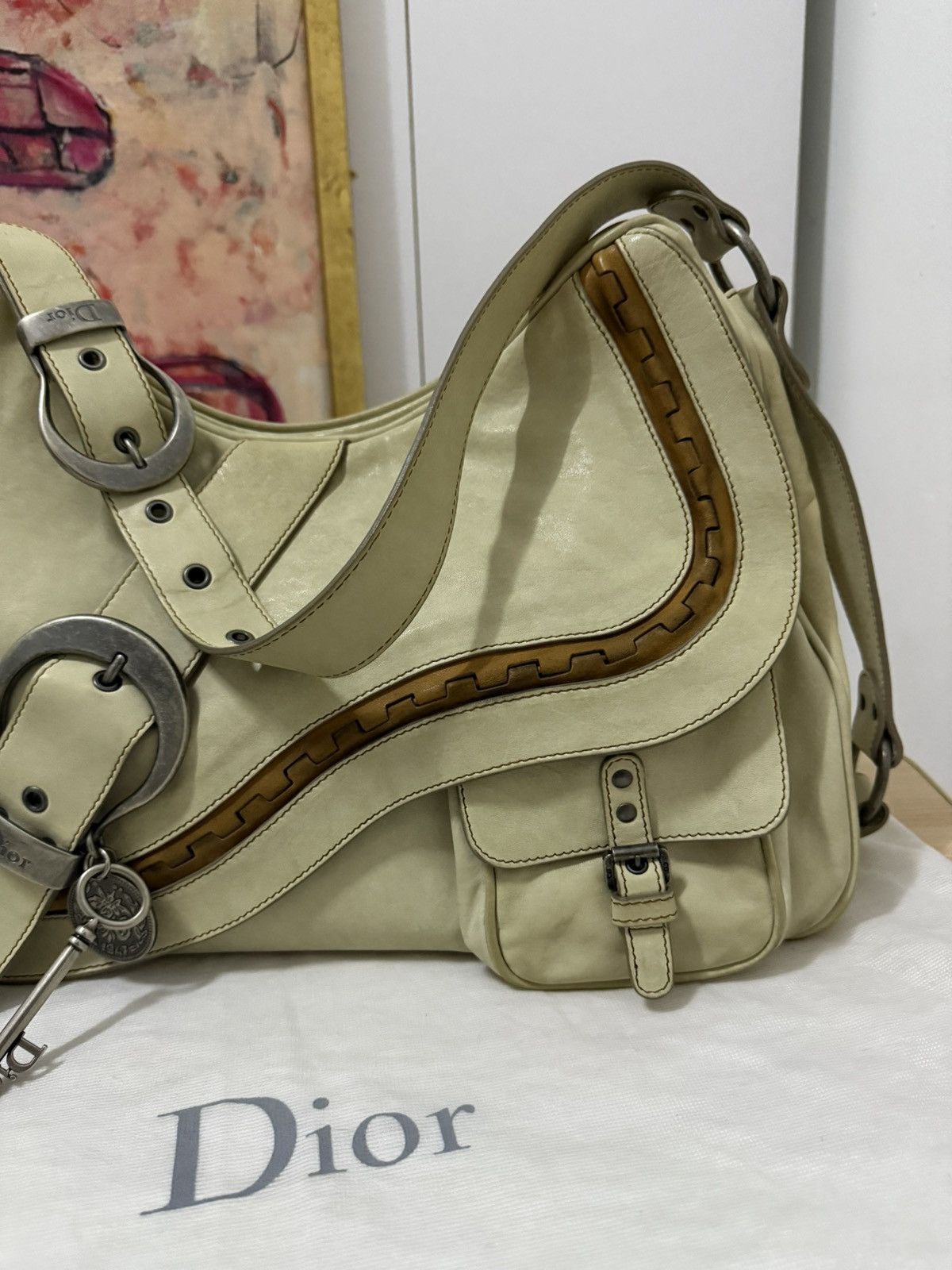Dior 2006 Christian Dior Gaucho leather Saddle bag Size ONE SIZE - 2 Thumbnail