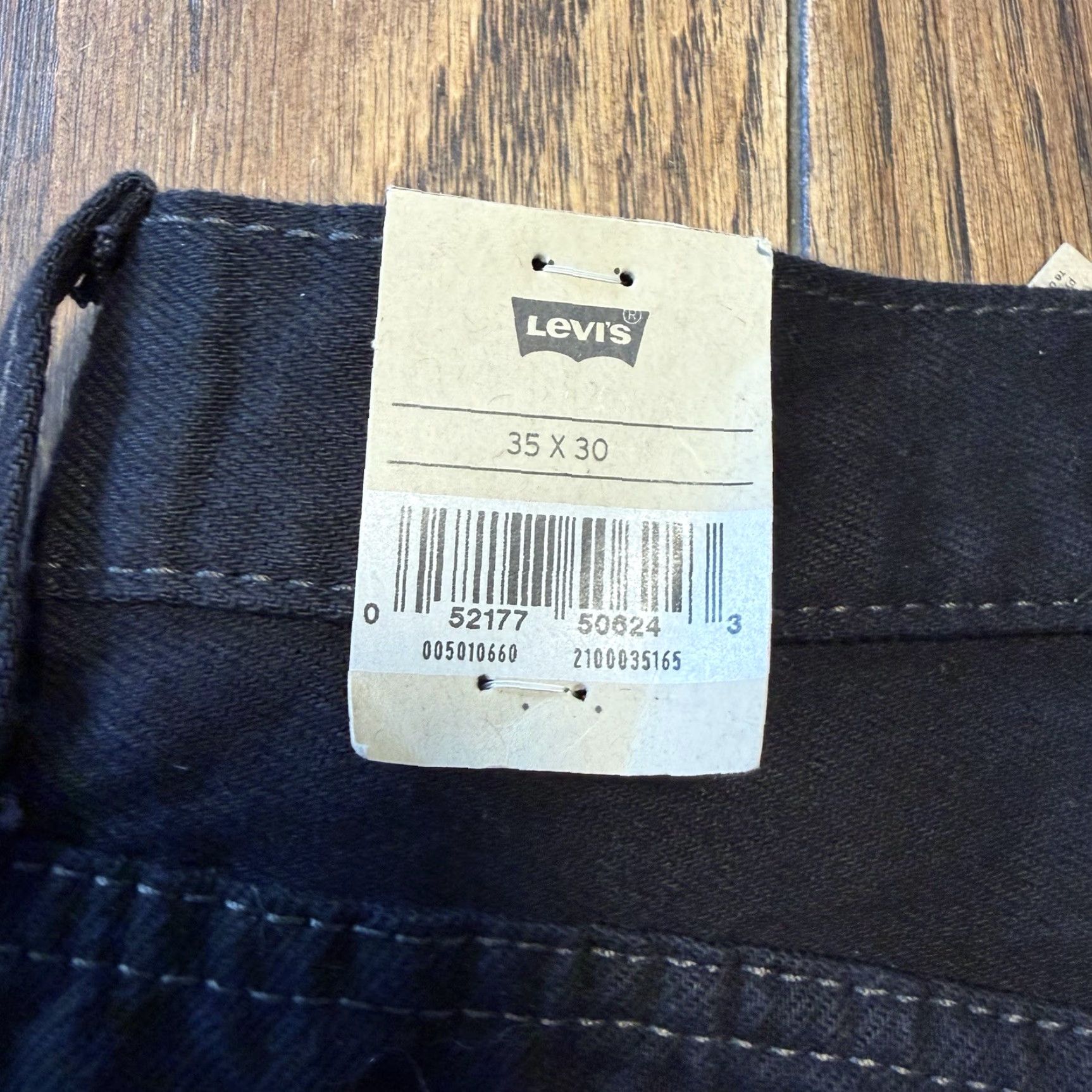 Levi's Levi's 501 Regular Button Fly Straight Jeans Men’s Size 35X30 Black New with Tags Size US 35 - 6 Thumbnail