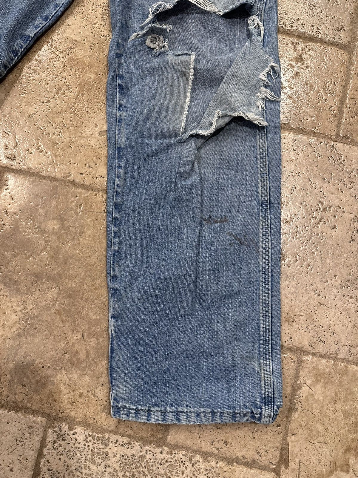 Vintage × Wrangler Vintage WRG Wrangler Distressed Blue Carpenter Denim Jeans Size US 32 / EU 48 - 2 Thumbnail