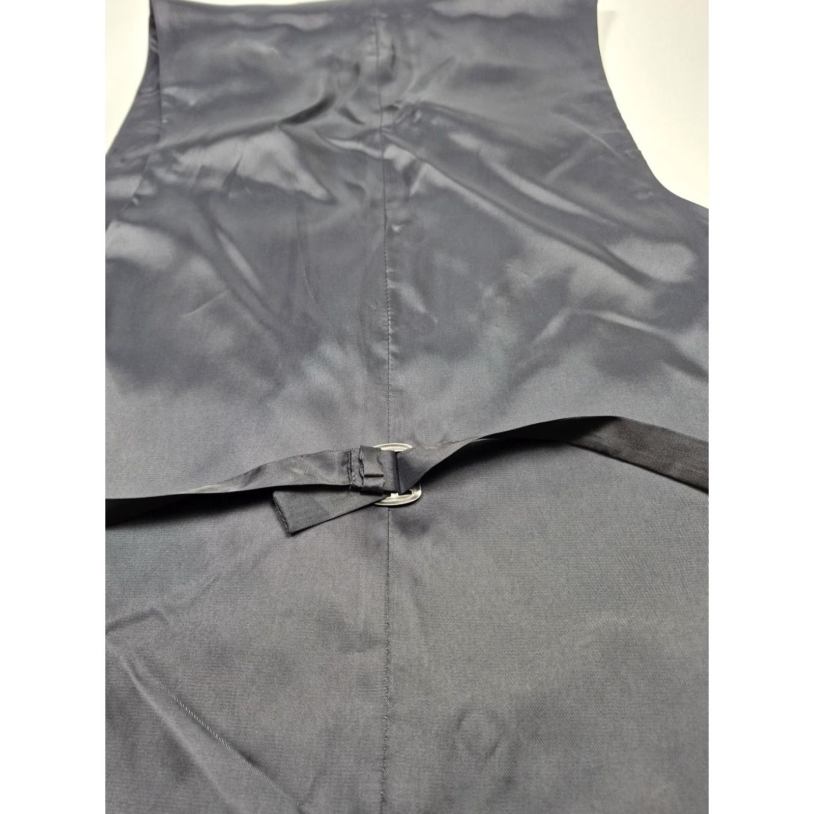 Ralph Lauren VINTAGE? No. Lauren Ralph Lauren Suit Vest Mens 46 Blue 100% Wool 5 Button Belted NWT Size 46R - 5 Thumbnail