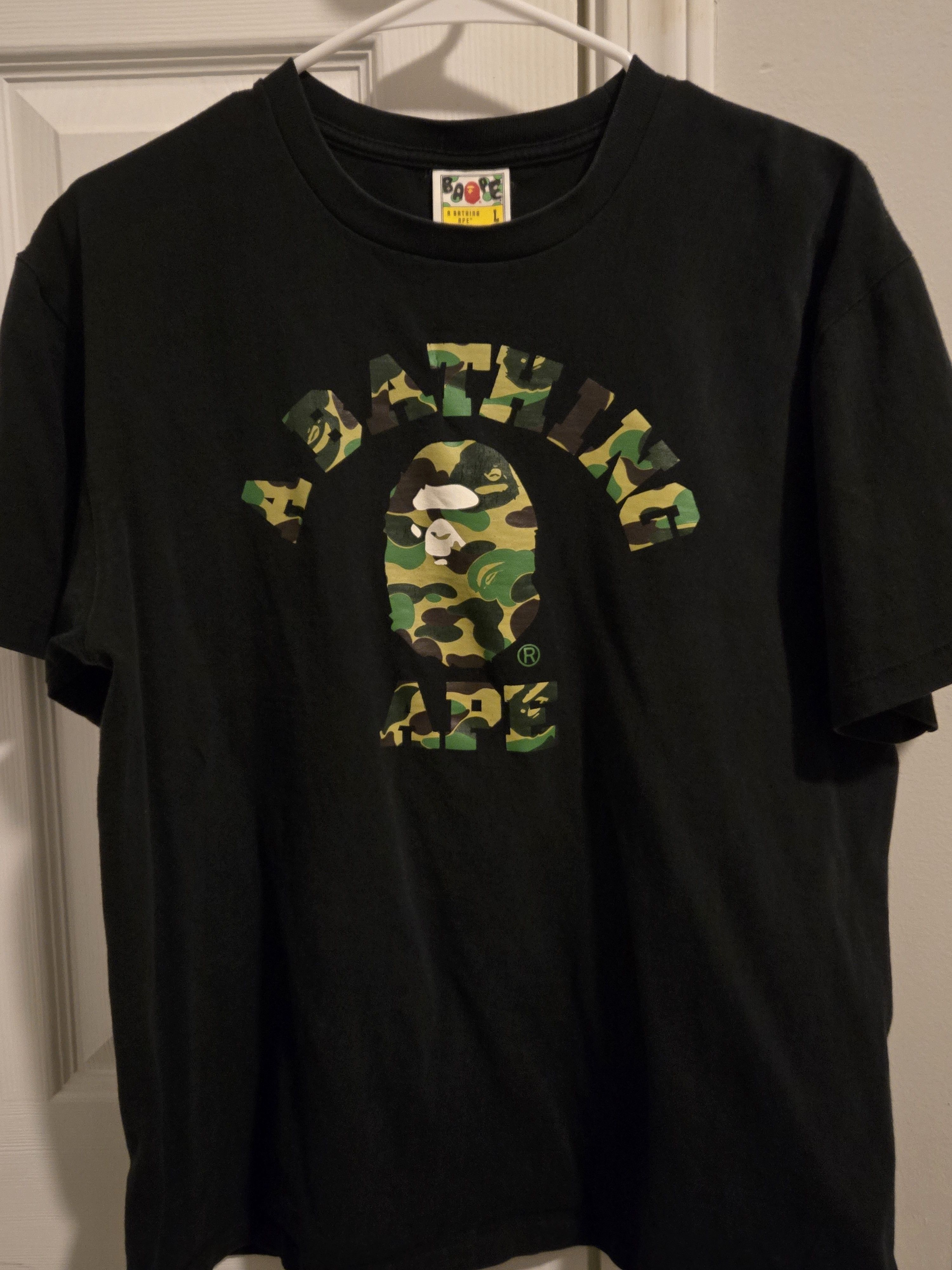 Bape BAPE Camo College Tee Black/Green SS21 Size Large Size US L / EU 52-54 / 3 - 1 Thumbnail