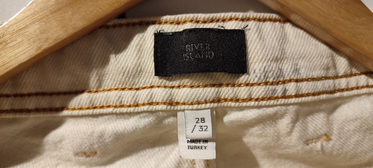 River Island River Island white slim fit mens jeans 28/32 Size US 28 / EU 44 - 3 Thumbnail