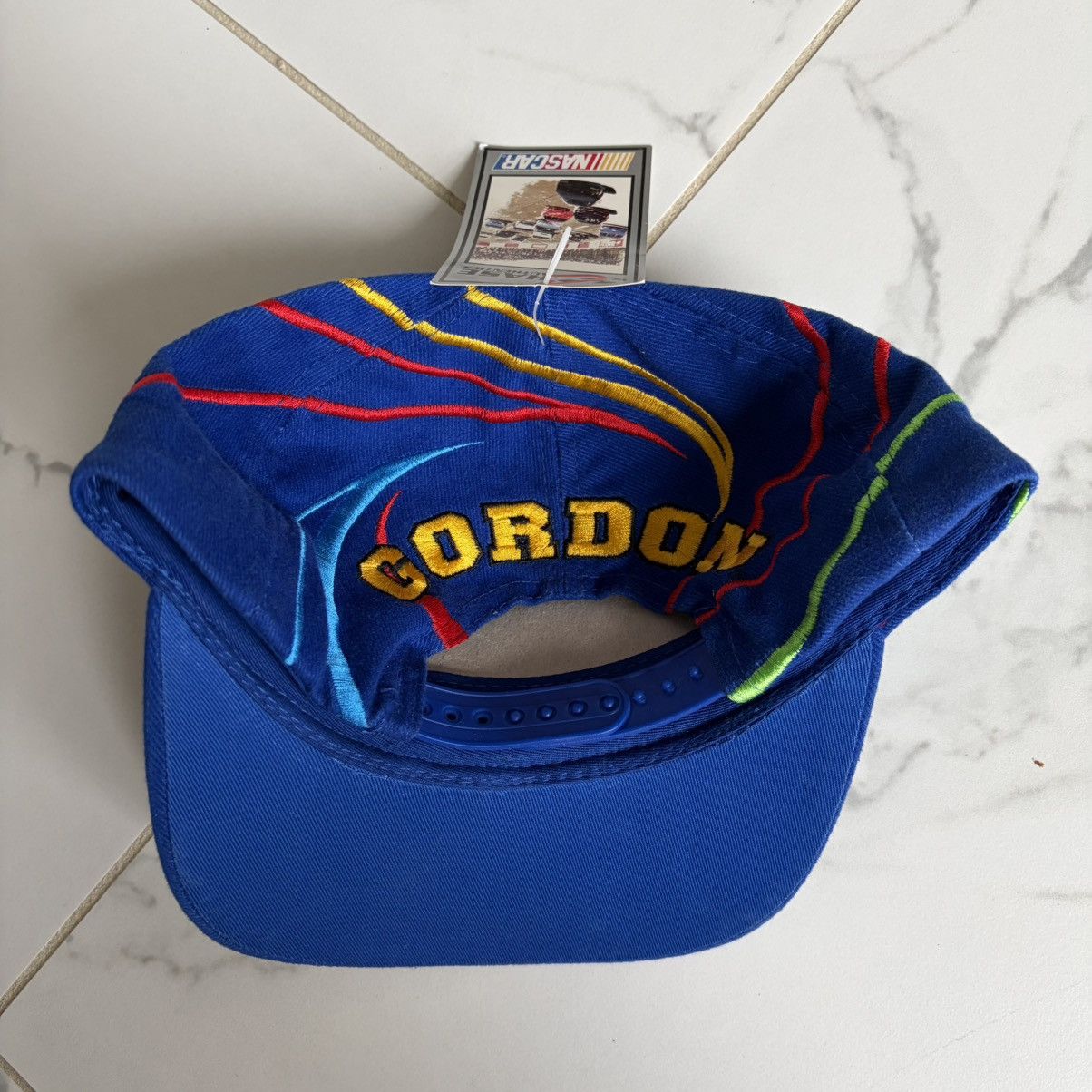 Chase Authentics NWT Vintage 1996 Jeff Gordon NASCAR Swirl Logo SnapBack Hat Size ONE SIZE - 3 Thumbnail
