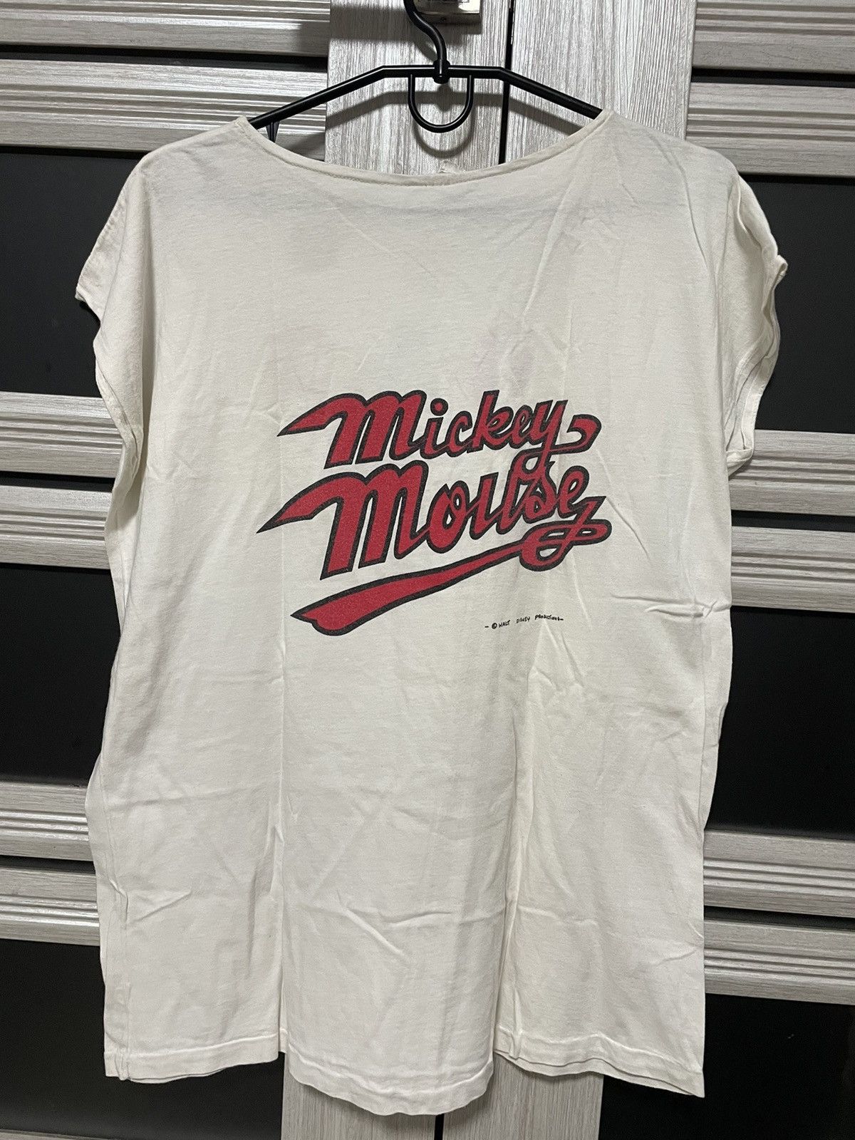Disney × Mickey Mouse × Vintage 80s Vintage Disney Designs Mickey Mouse GYM Cartoon T-Shirt Size US M / EU 48-50 / 2 - 2 Thumbnail