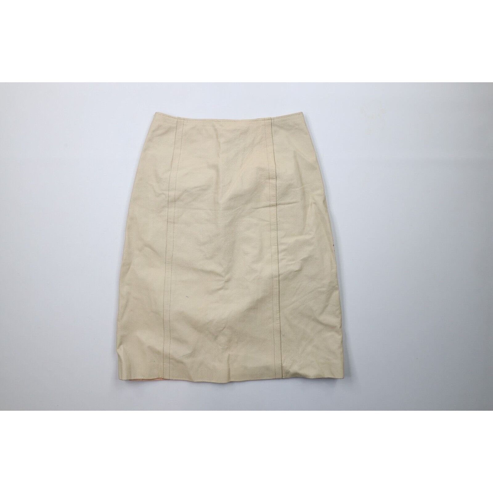 Vintage Vintage 70s Streetwear Distressed Leather Skirt Size 26" / US 2 / IT 38 - 1 Thumbnail