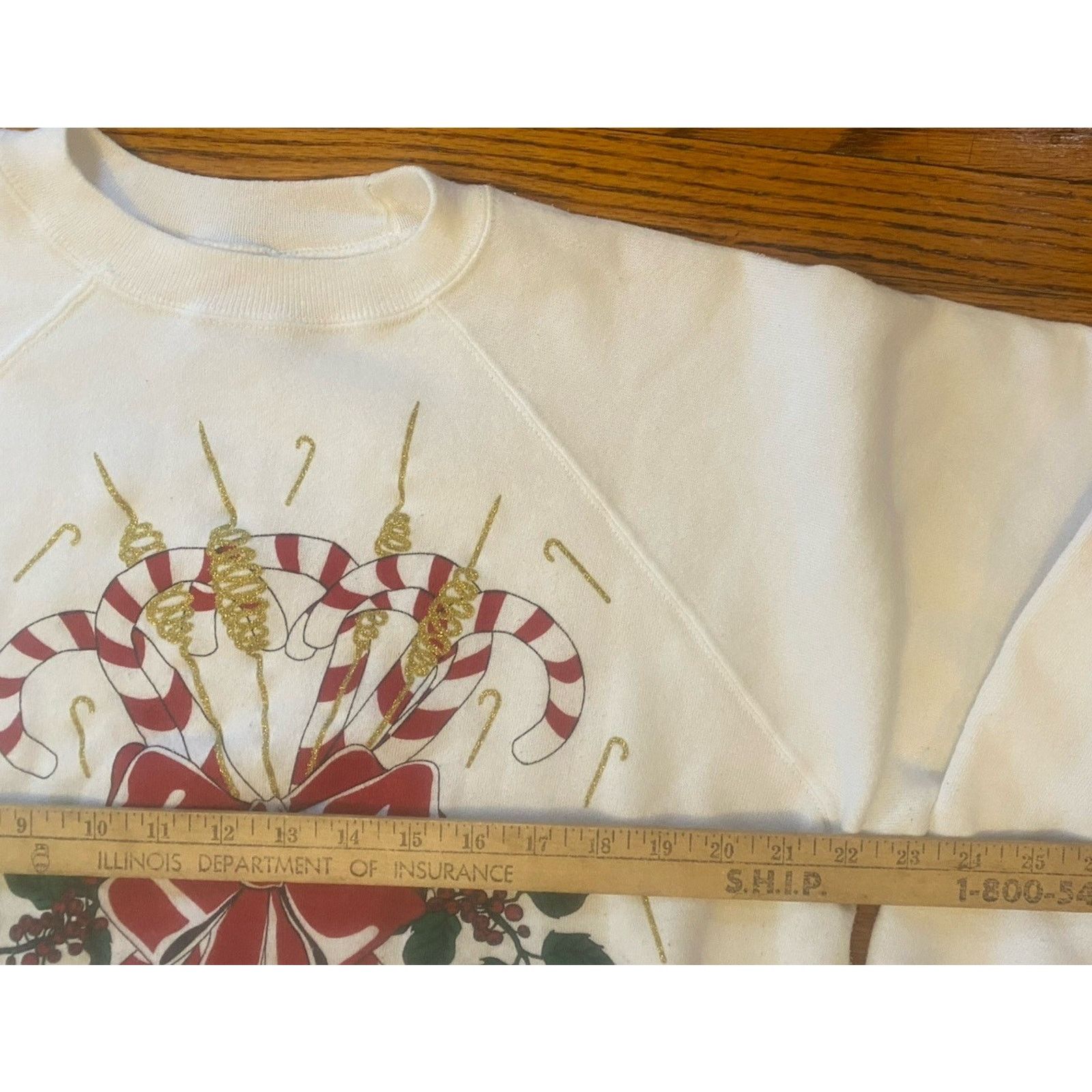 Hanes VTG Hanes Christmas Candy Cane Sweatshirt USA Women’s XL Size XL / US 12-14 / IT 48-50 - 5 Thumbnail