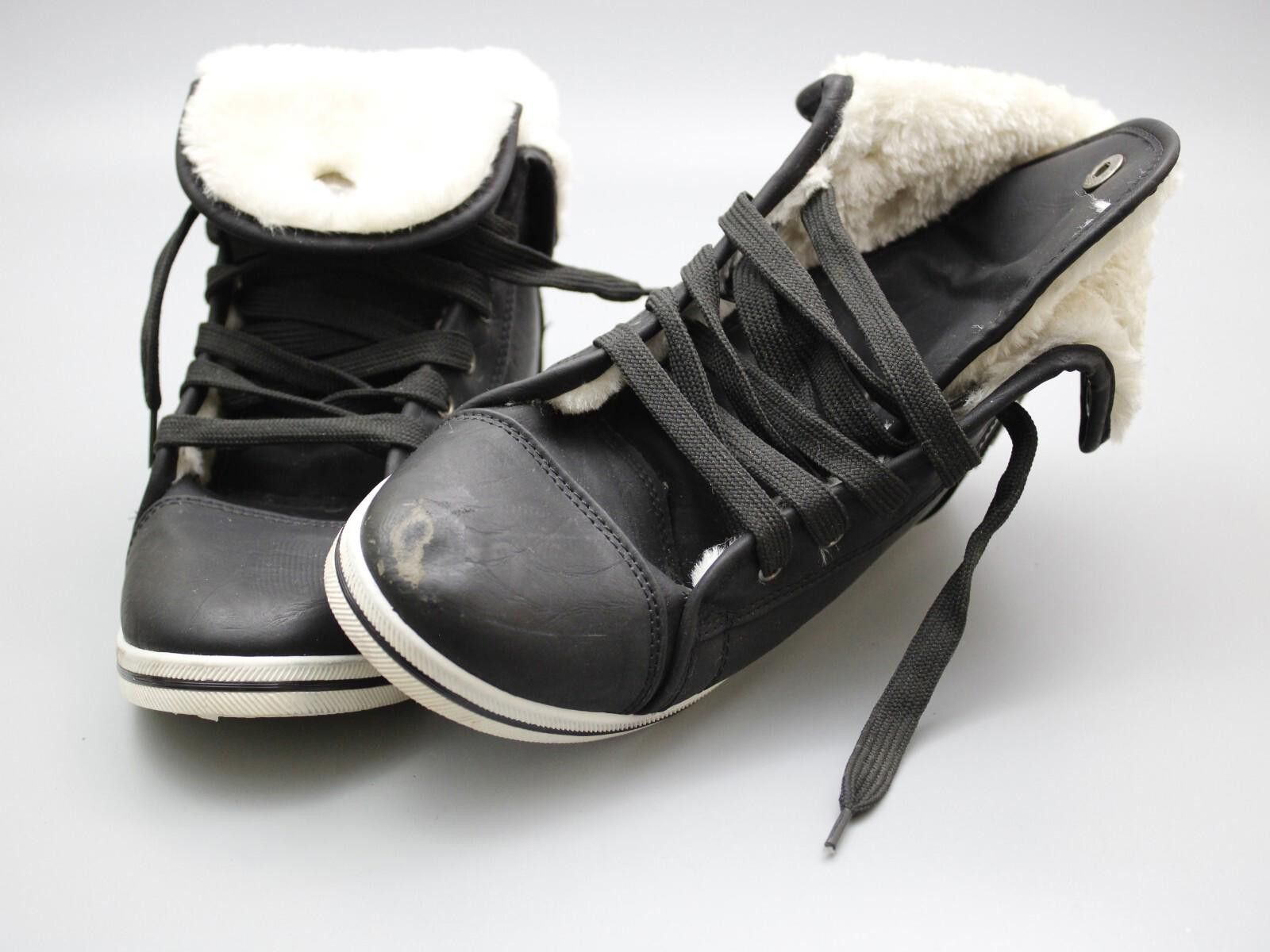 Ugg Black Ugg Trainers with White Furry Tops Size 41 UK size 7.5 Size US 9.5 / IT 39.5 - 6 Thumbnail
