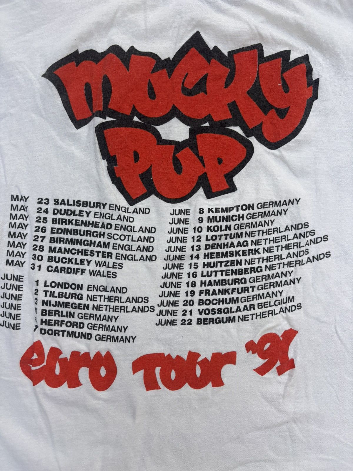 Band Tees Vintage 1991 Mucky Pup Tour T Shirt Size US L / EU 52-54 / 3 - 4 Thumbnail