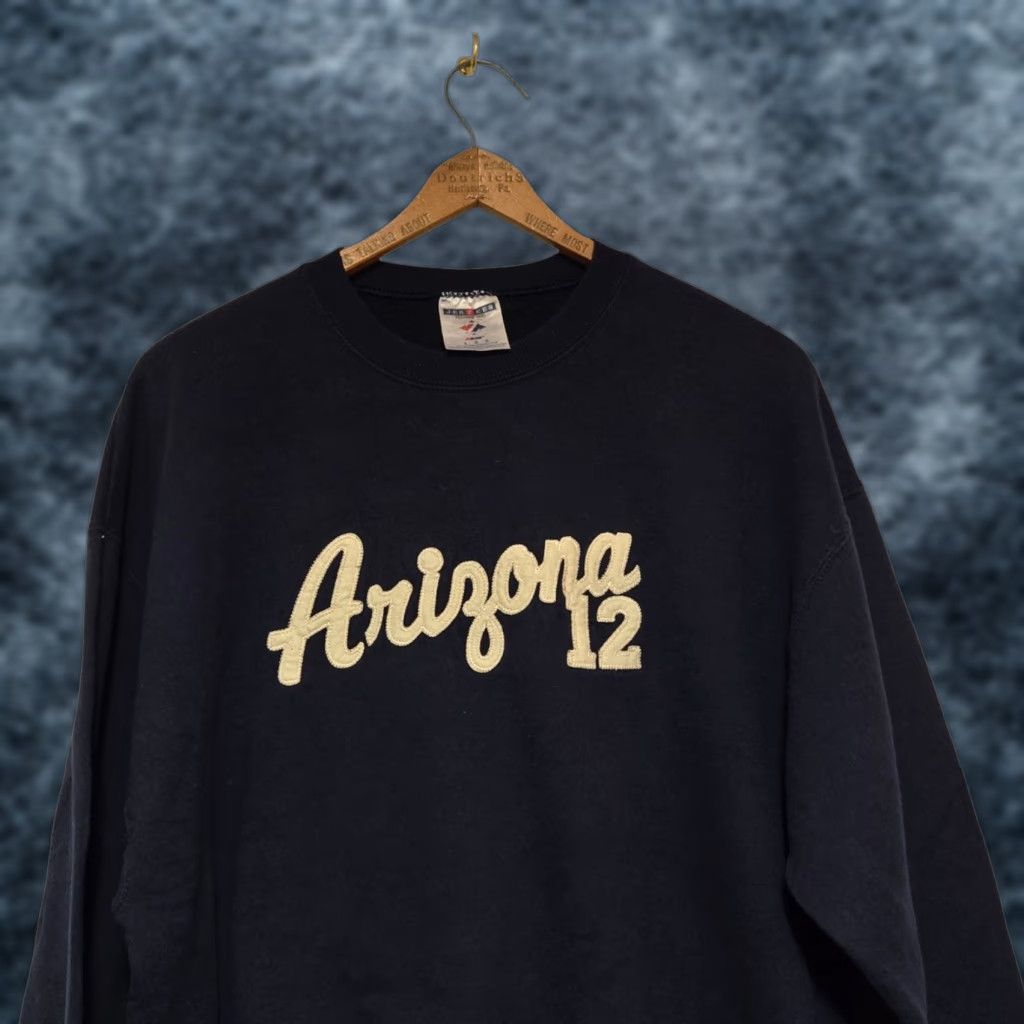 Jerzees VINTAGE Arizona Sweatshirt Navy Blue Embroidered Y2K Spell Out Large Mens SweatshirtPullover Blue Embroidered Arizona Y2K Spell Out Size US L / EU 52-54 / 3 - 1 Thumbnail