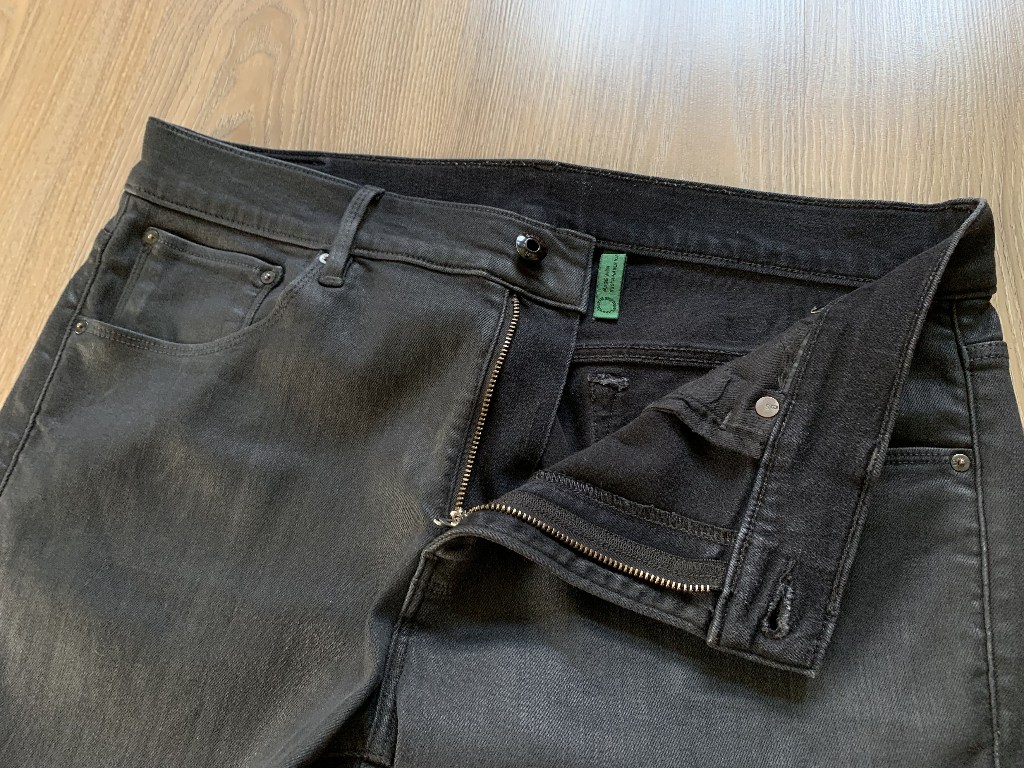 G-Star × Vintage Vintage G Star Raw 3301 Slinny Black Jeans Size 32" / US 10 / IT 46 - 5 Thumbnail