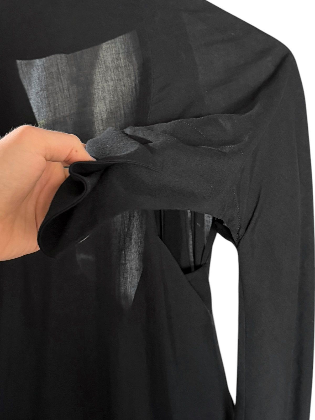 Yohji Yamamoto Asymmetric Duster Shoulder Pad Armor Dress Size S / US 4 / IT 40 - 12 Thumbnail