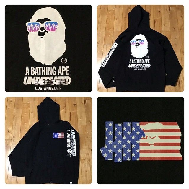 Bape × Undefeated Undefeated × BAPE HEAD LOGO full zip hoodie a bathing ape Size US L / EU 52-54 / 3 - 1 Thumbnail
