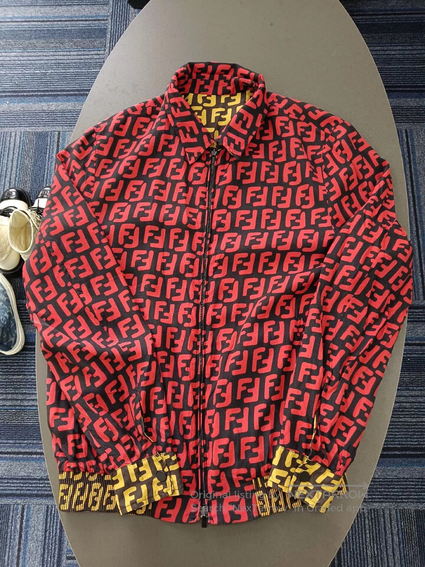 Fendi fendi reversible logo jacket yellow red. Size US L / EU 52-54 / 3 - 3 Thumbnail