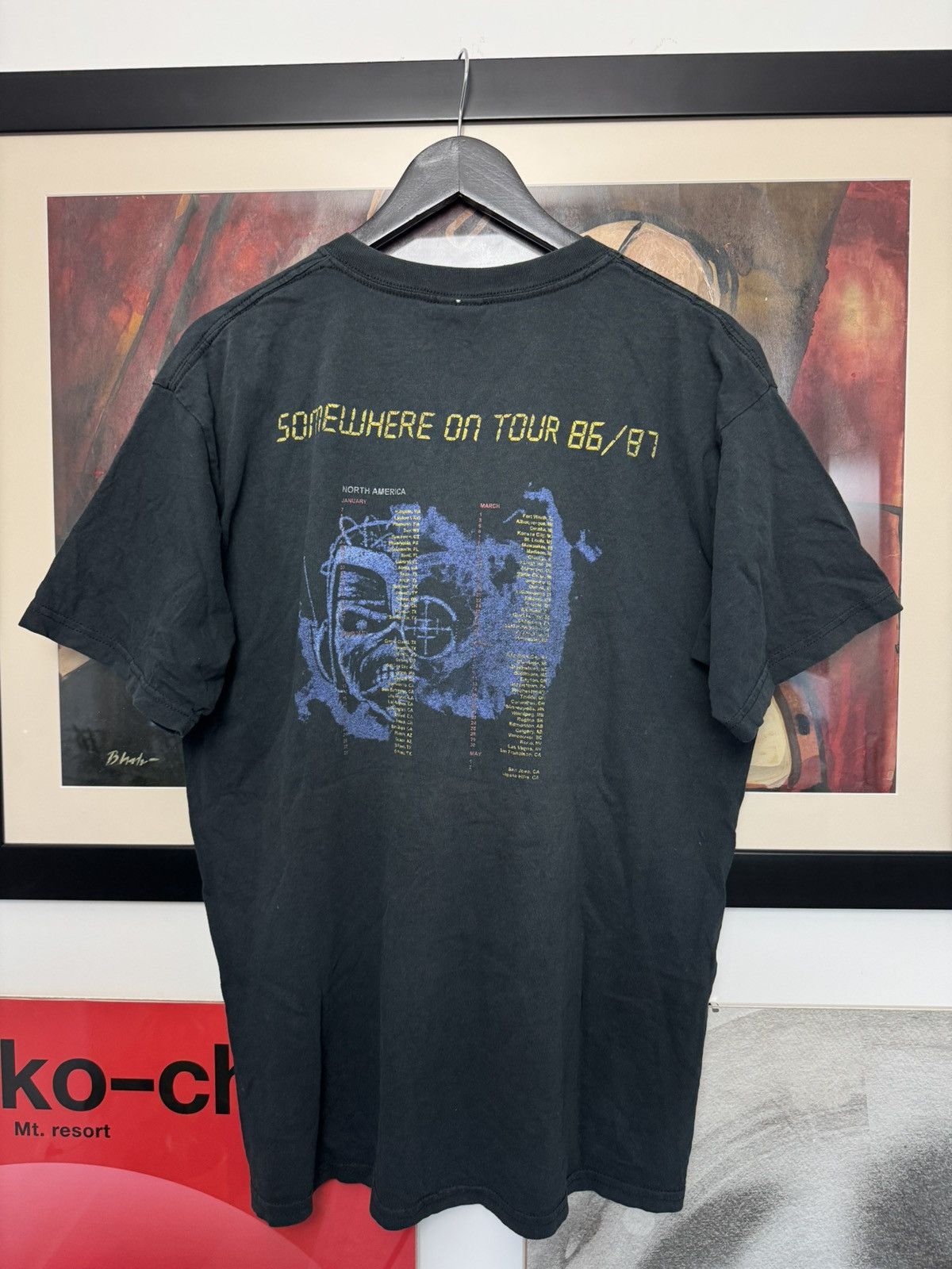 Band Tees Vintage Iron Maiden Band Tee Metal Somewhere In Time Tour Size US L / EU 52-54 / 3 - 2 Thumbnail