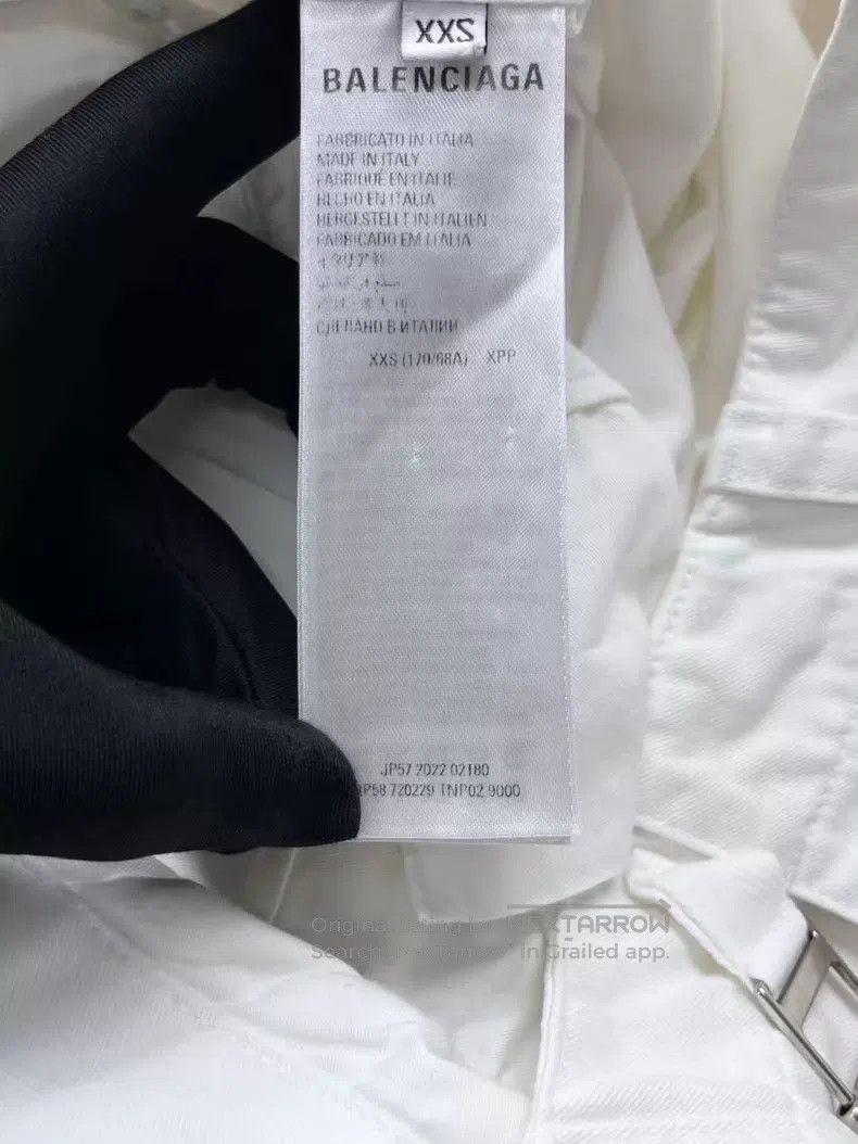 Balenciaga Balenciaga size XXS White Coated Oversized Heavy Duty Work Size US 27 - 4 Thumbnail