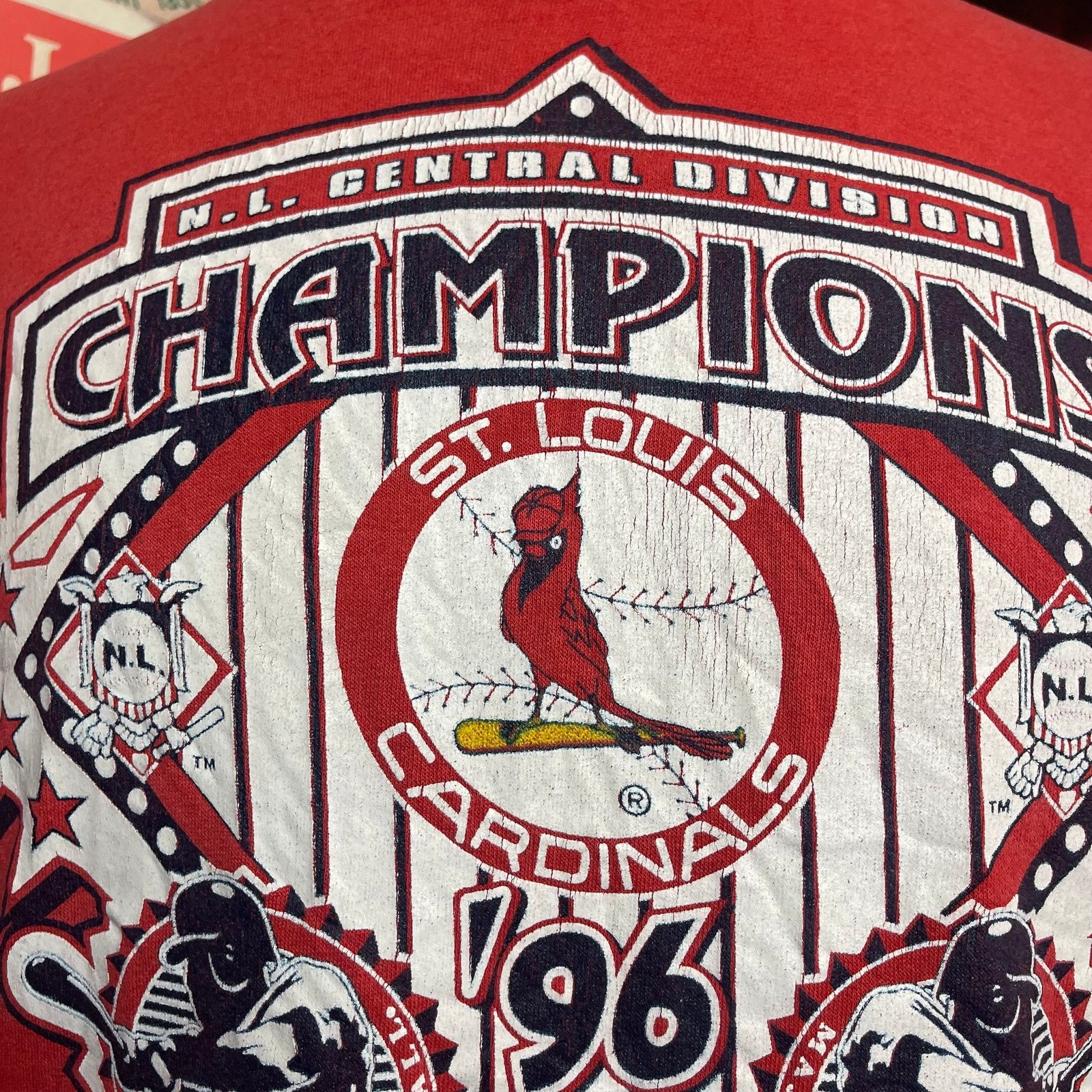 Vintage Vintage St. Louis Cardinals 1996 NL Champions MLB Crewneck Size US XL / EU 56 / 4 - 2 Thumbnail