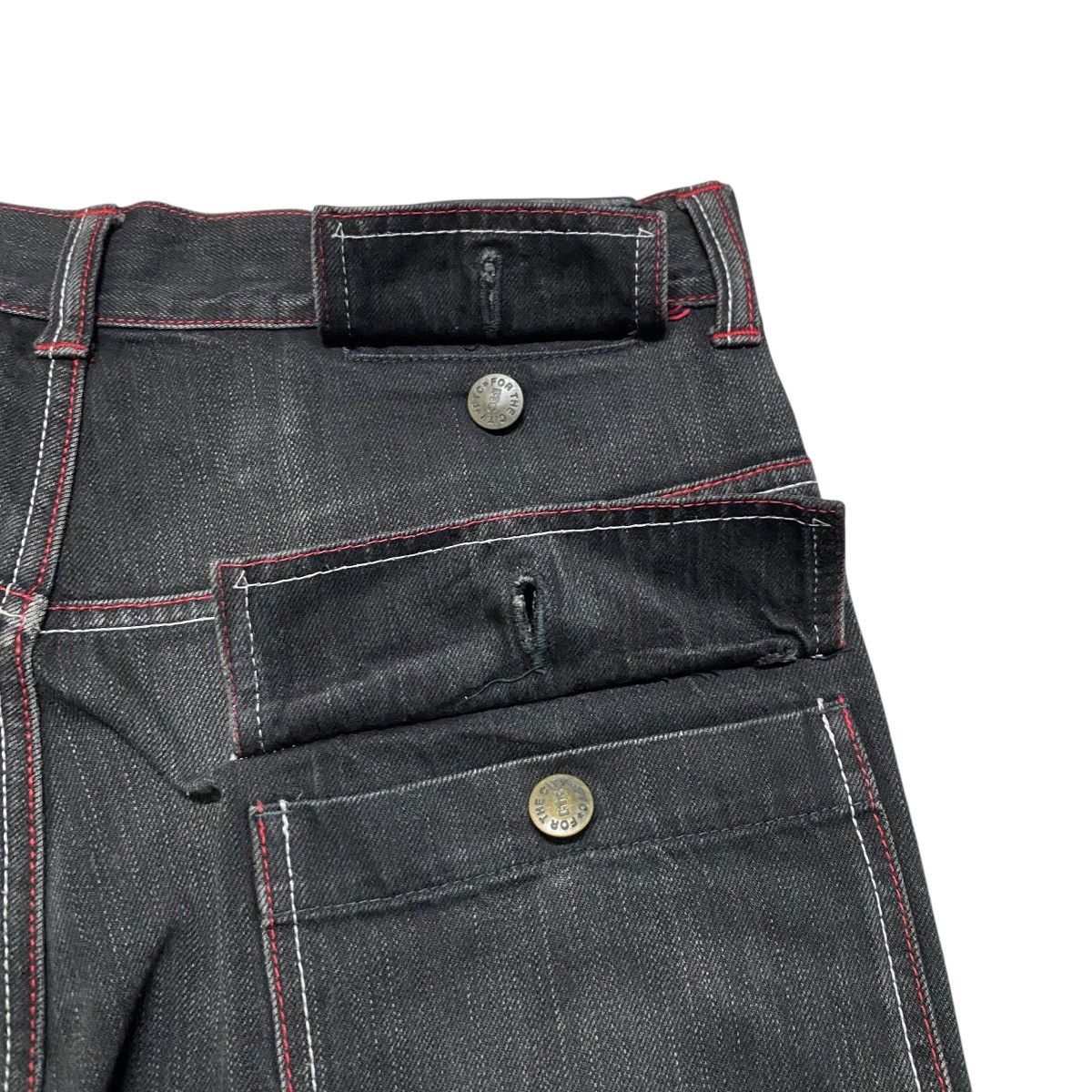 FTC Ftc Black Denim Jeans Red Stitch Size US 34 / EU 50 - 13 Thumbnail