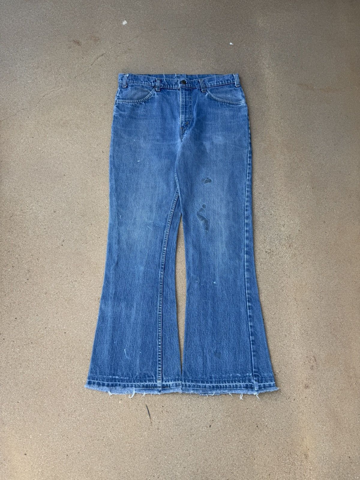 Levi's Vtg 70’s Levi’s 646 Orange Tab Bellbottom Flare Jeans 34x30 Size US 34 / EU 50 - 1 Thumbnail