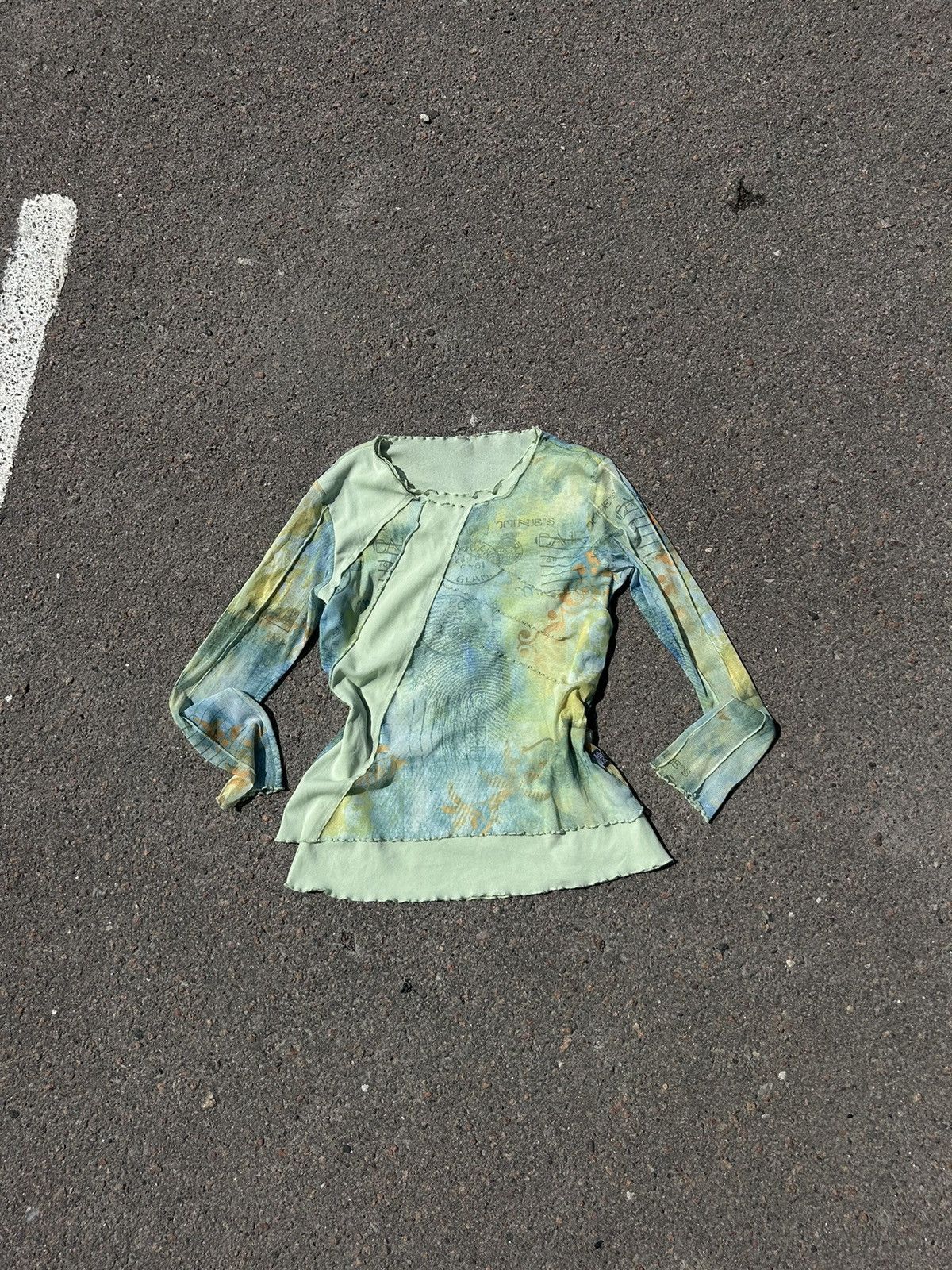 Vintage Vintage Y2K amazing mesh printed like Gaultier Size S / US 4 / IT 40 - 1 Thumbnail