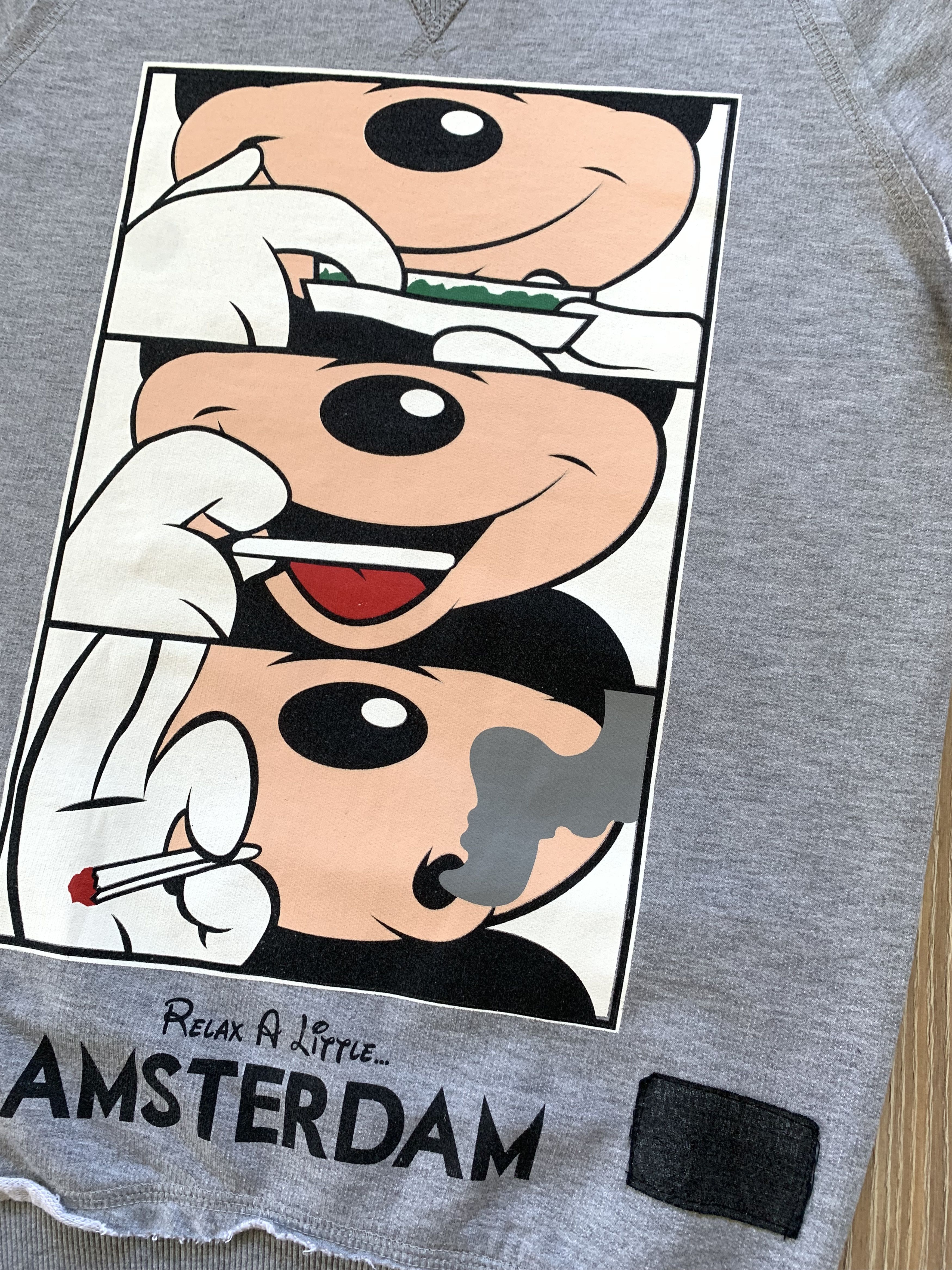 Vintage Amsterdam Designs Mickey Relax A Little Sweatshirt Size US XS / EU 42 / 0 - 6 Thumbnail