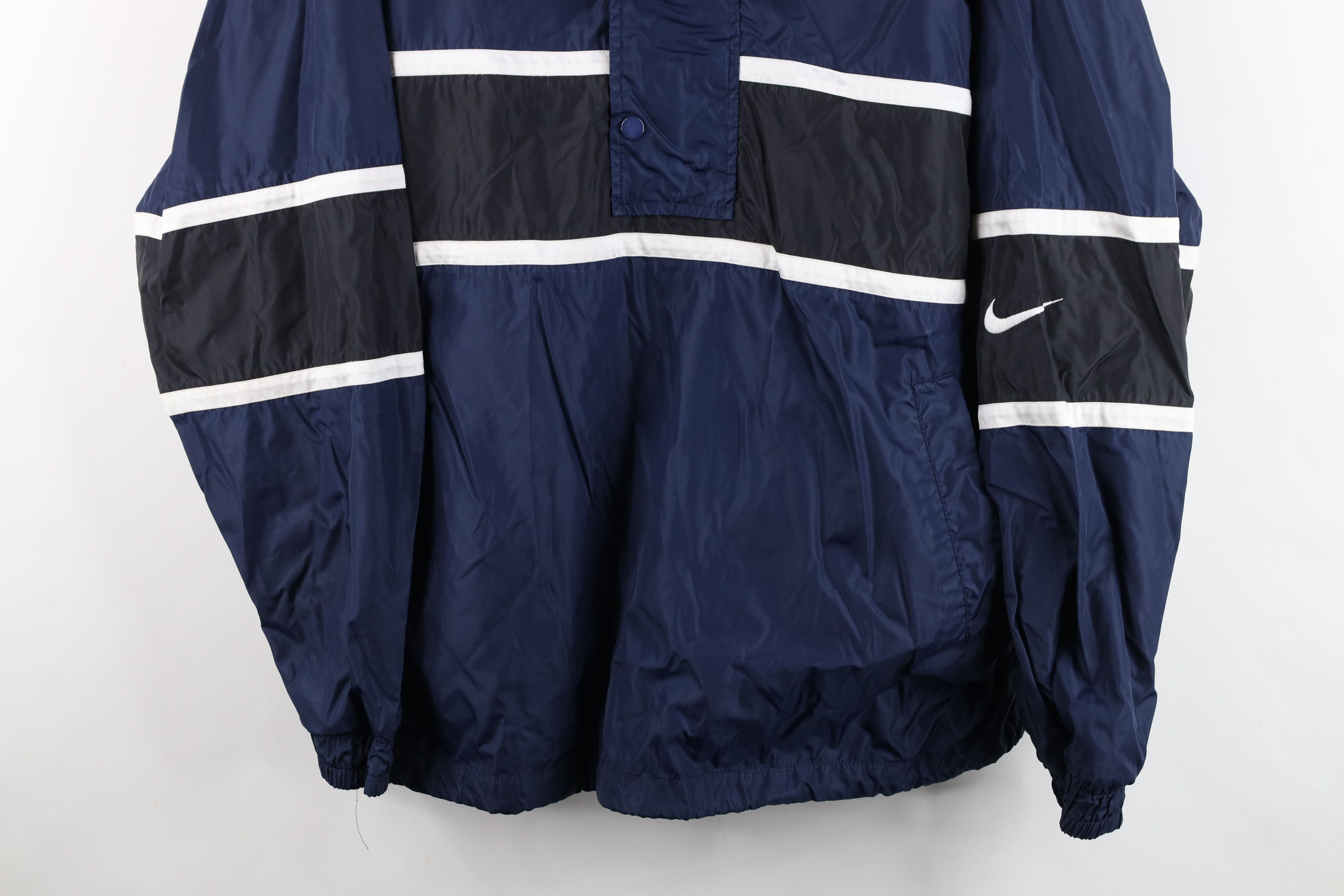 Nike Vintage 90s Nike Scott Mini Swoosh Hooded Anorak Jacket Blue Size US M / EU 48-50 / 2 - 3 Thumbnail