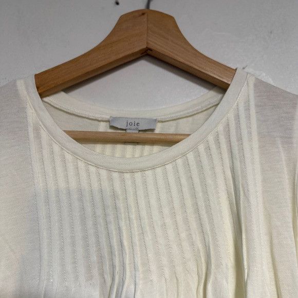 Joie Joie Pleated Flutter Sleeve Top White Size S Size S / US 4 / IT 40 - 3 Thumbnail