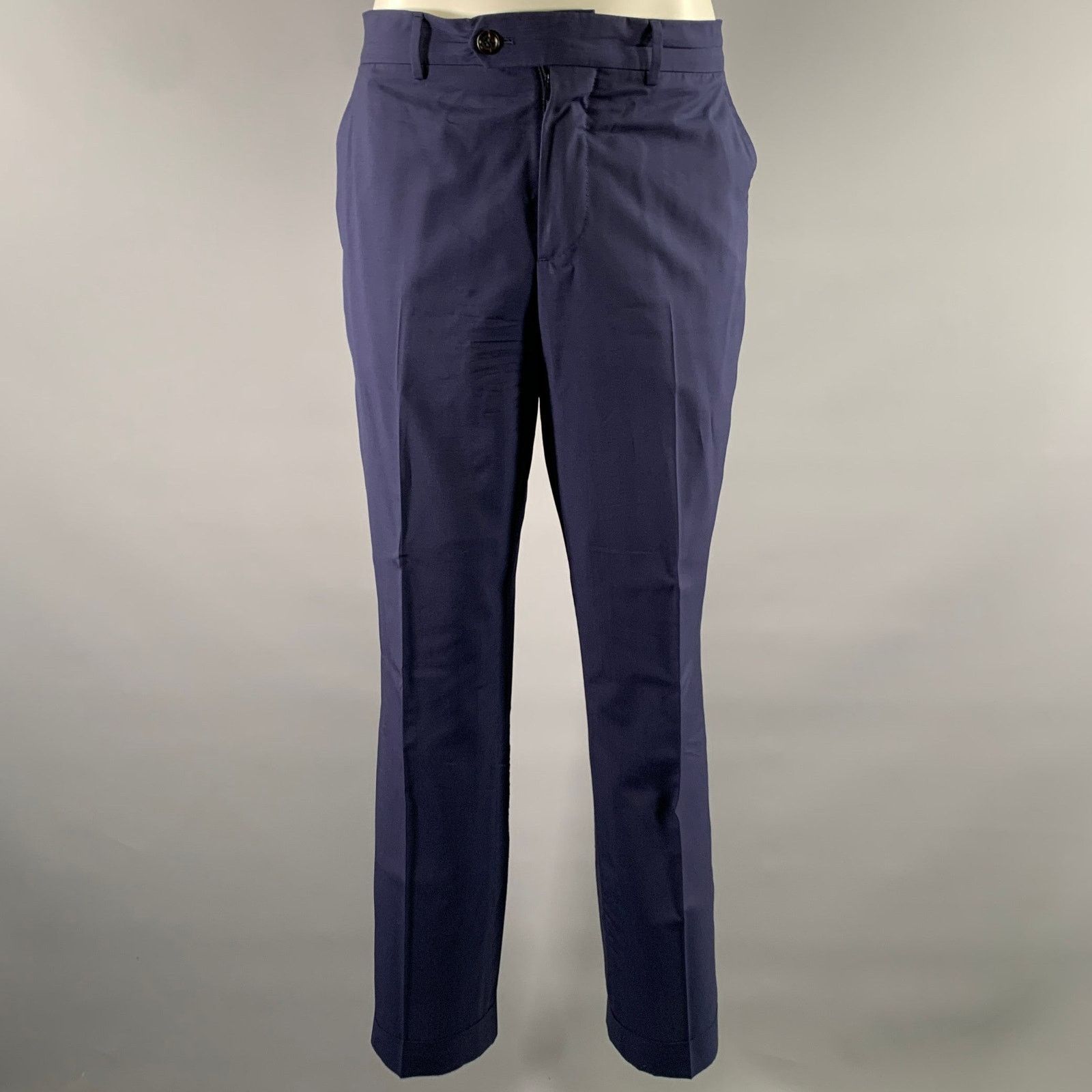 Brunello Cucinelli BRUNELLO CUCINELLI Size 40 Navy Wool Blend Notch Lapel Suit Size 40R - 5 Thumbnail
