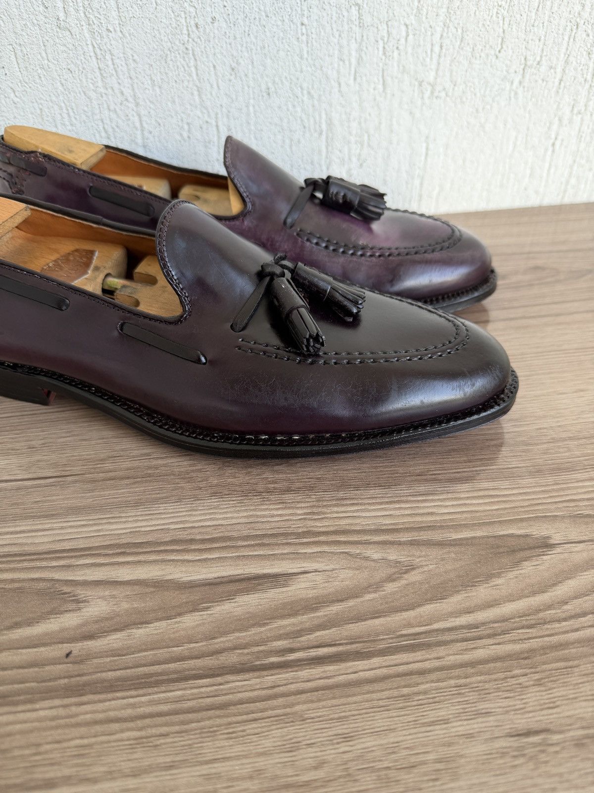 Alden Burgundy shell cordovan tassel loafers by brook brothers Size US 10.5 / EU 43-44 - 4 Thumbnail