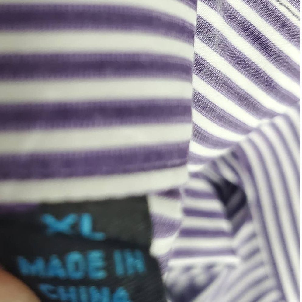 Zachary Prell Zachary Prell Striped Purple & White Button Shirt XL Size US XL / EU 56 / 4 - 5 Thumbnail