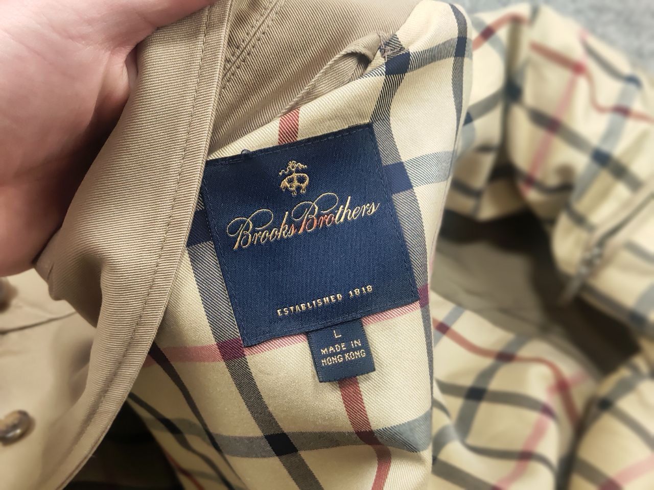 Brooks Brooks Brothers Trench raincoat breasted Jacket Vintage Size US L / EU 52-54 / 3 - 15 Thumbnail